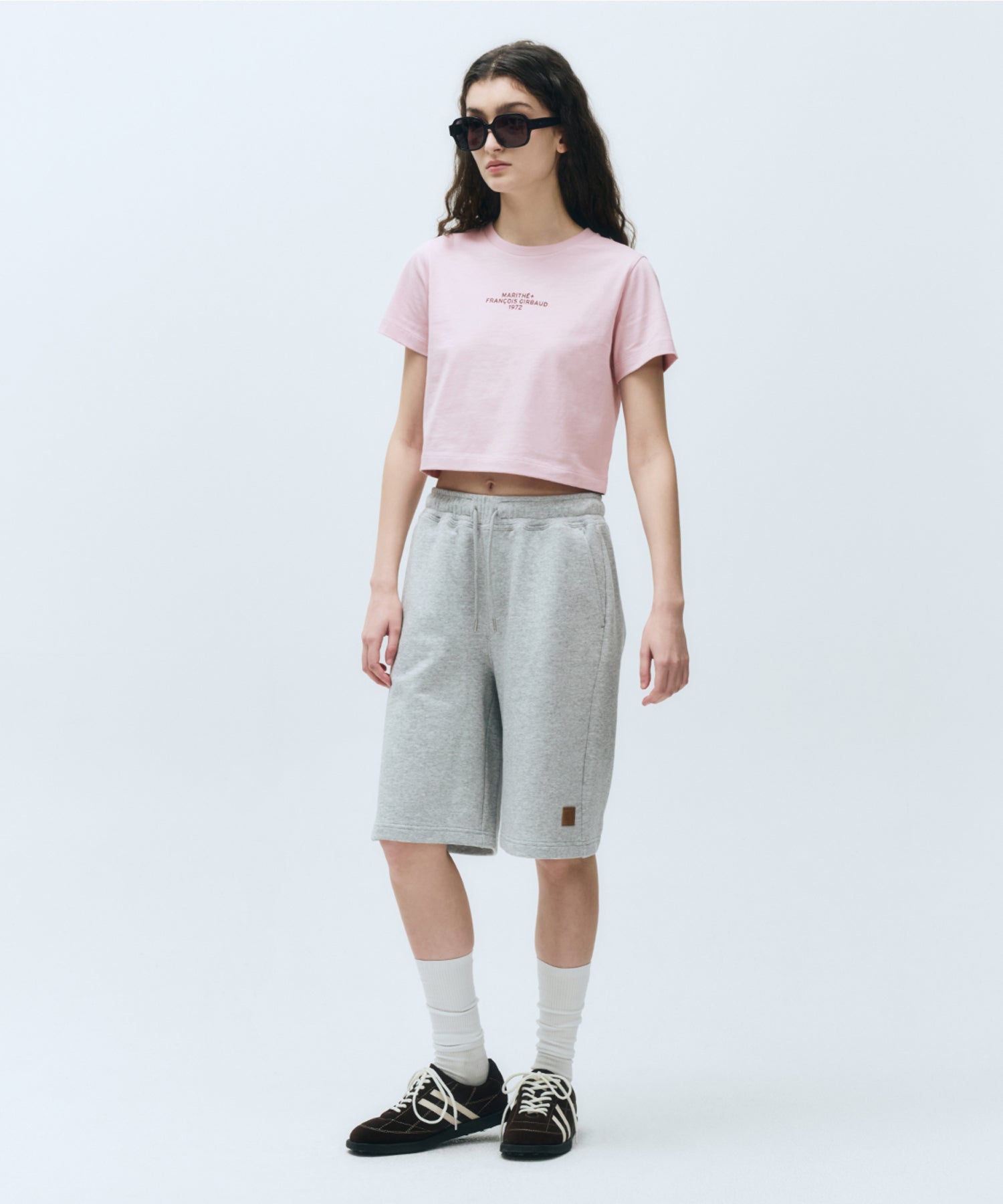 Marithe & Francois Girbaud - Lettering Crop Tee (Gray Pink) product image 5 | TRAB K-Fashion Australia