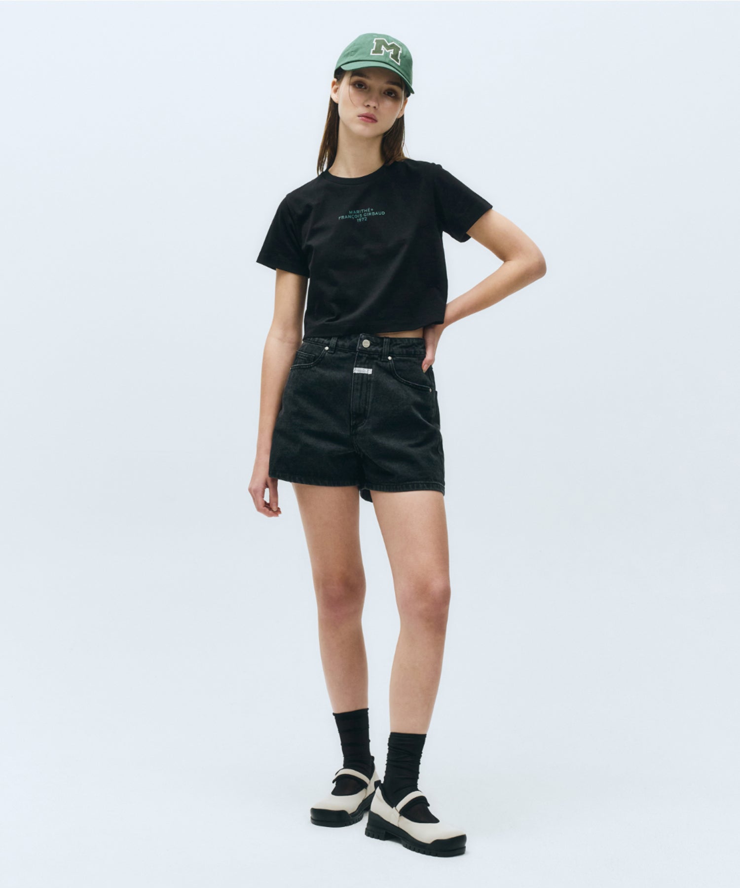 Marithe & Francois Girbaud - Lettering Crop Tee (Black) product image 4 | TRAB K-Fashion Australia