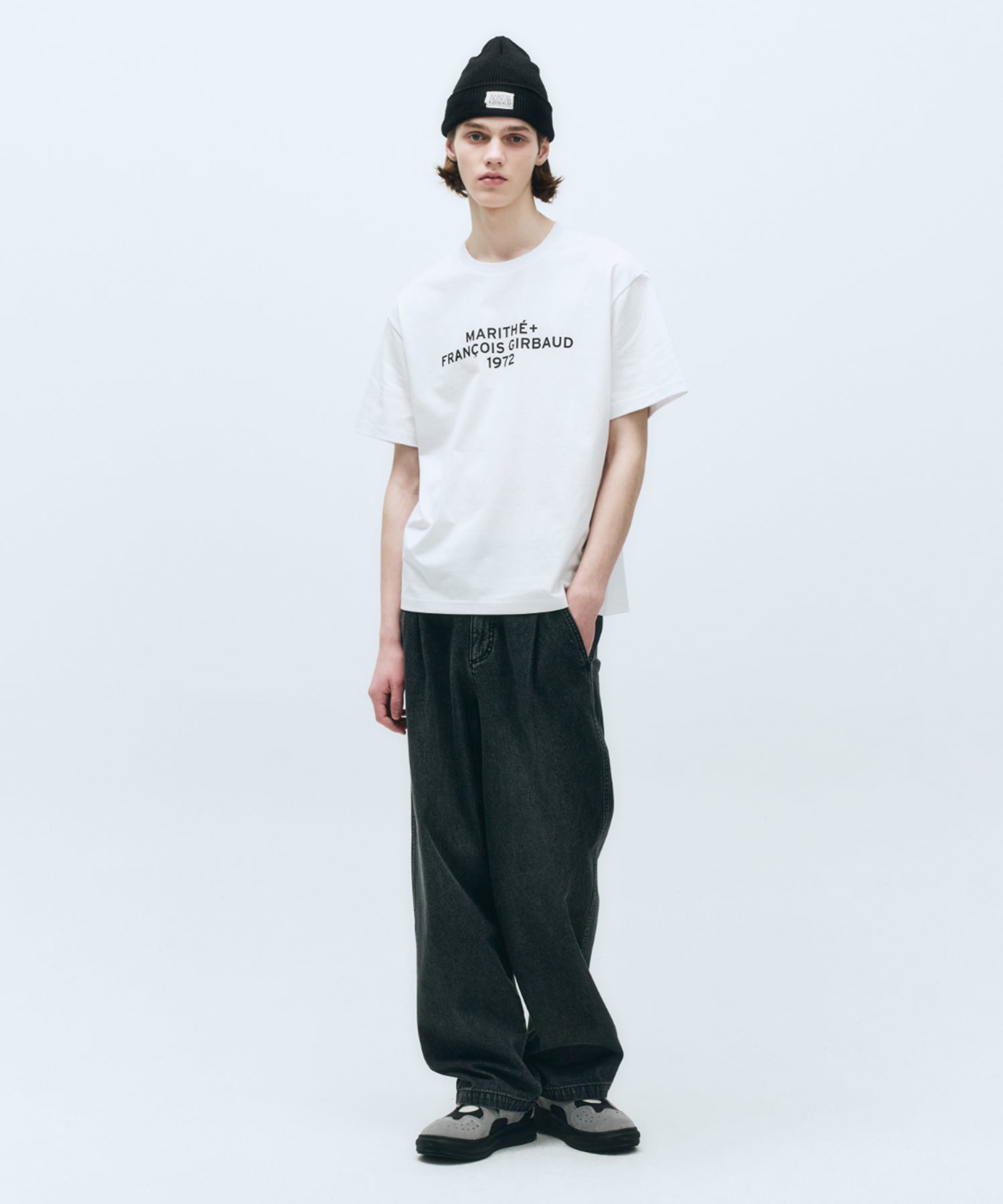 Marithe & Francois Girbaud - Lettering Logo Oversized Tee (White) product image 3 | TRAB K-Fashion Australia