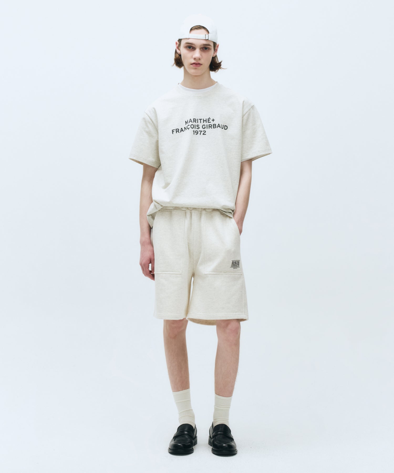 Marithe & Francois Girbaud - Lettering Logo Oversized Tee (Oatmeal) product image 3 | TRAB K-Fashion Australia