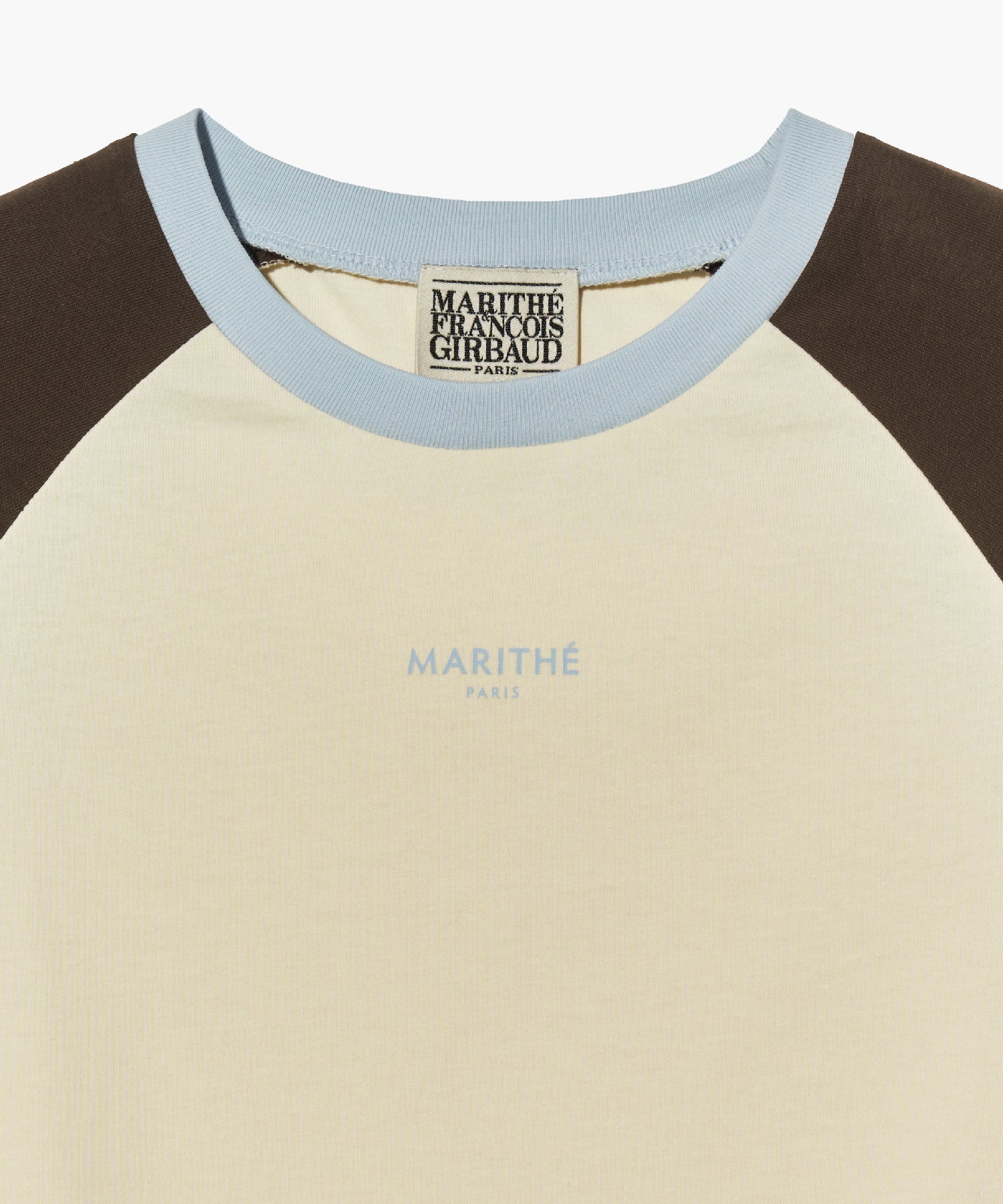 Marithe & Francois Girbaud - 2-tone Raglan Crop Tee (Brown) product image 9 | TRAB K-Fashion Australia