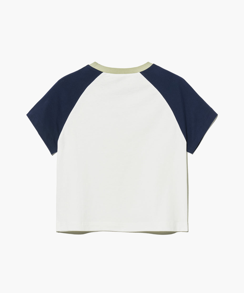Marithe & Francois Girbaud - 2-tone Raglan Crop Tee (Navy) product image 8 | TRAB K-Fashion Australia