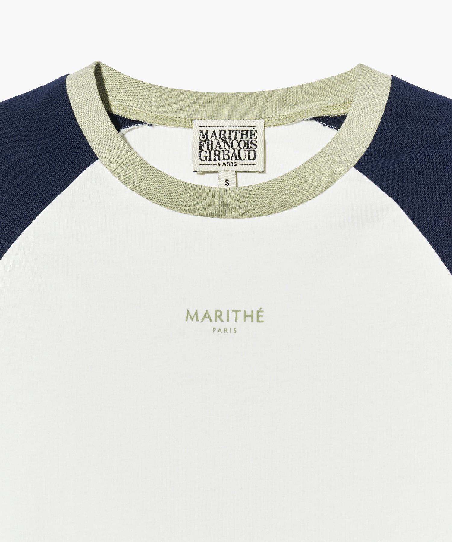 Marithe & Francois Girbaud - 2-tone Raglan Crop Tee (Navy) product image 9 | TRAB K-Fashion Australia