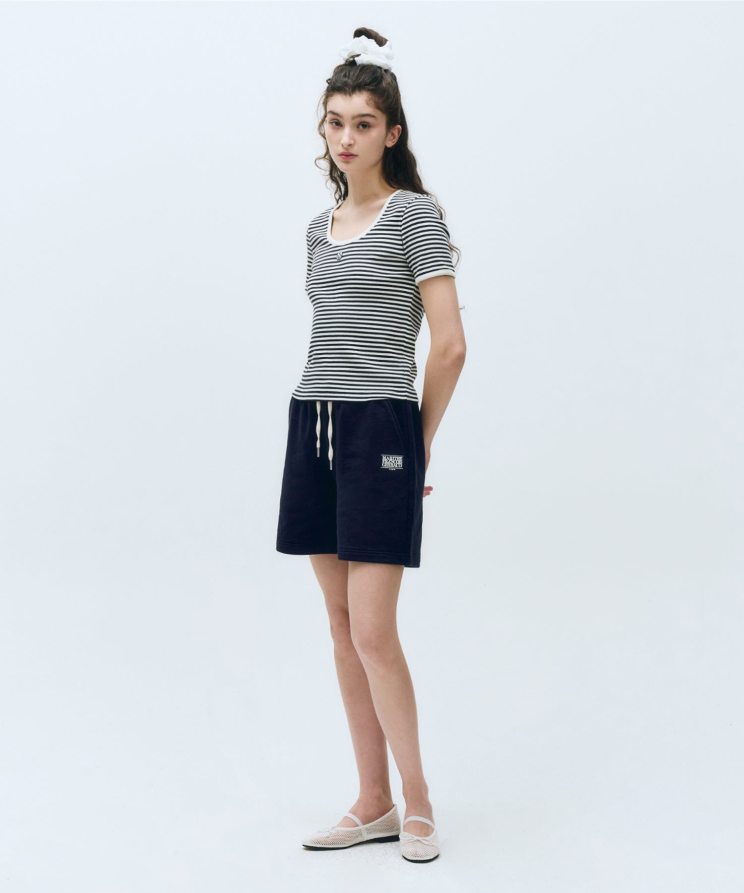 Marithe & Francois Girbaud - Deep Neck Ringer Tee (Navy) product image 4 | TRAB K-Fashion Australia