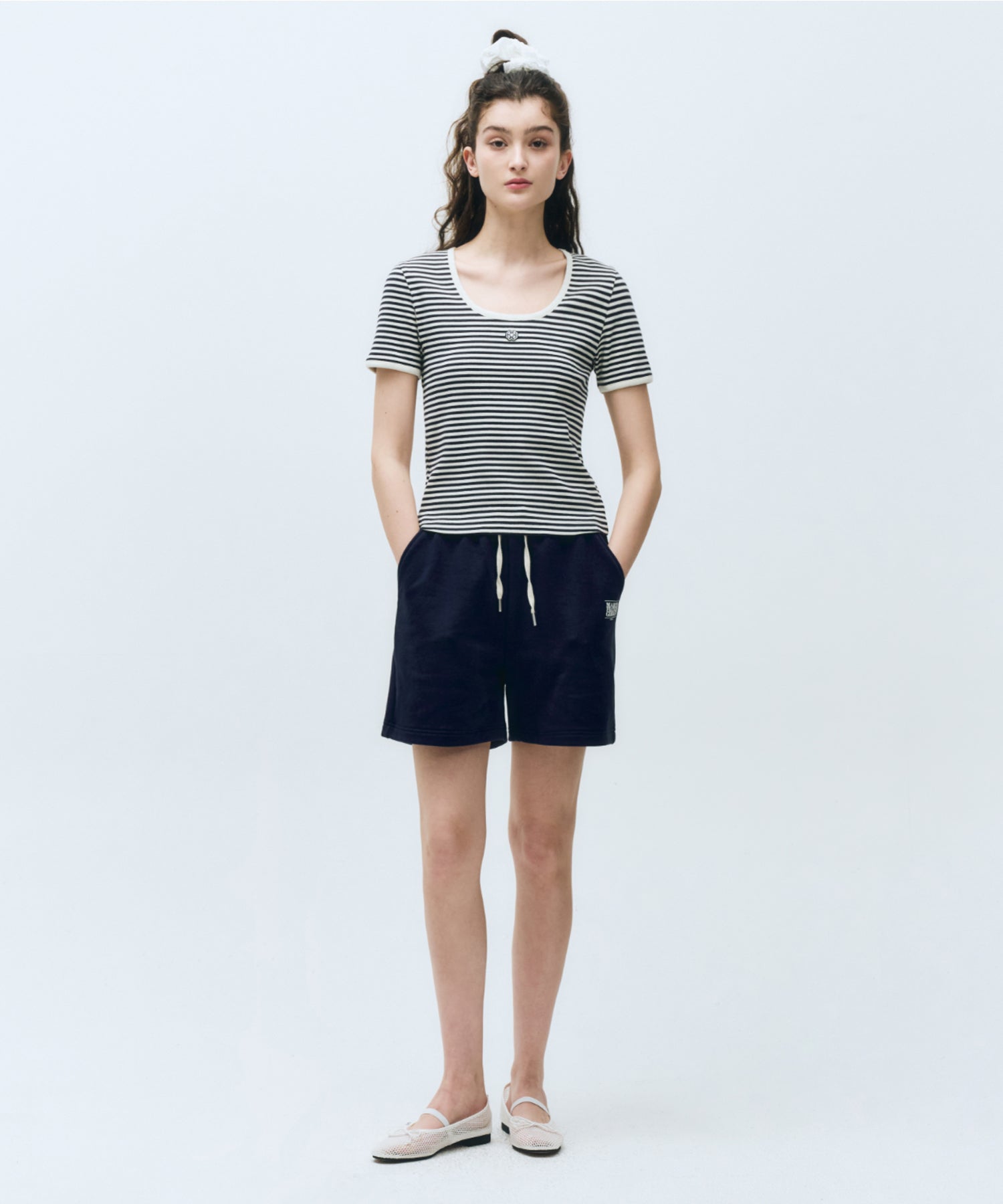 Marithe & Francois Girbaud - Deep Neck Ringer Tee (Navy) product image 5 | TRAB K-Fashion Australia