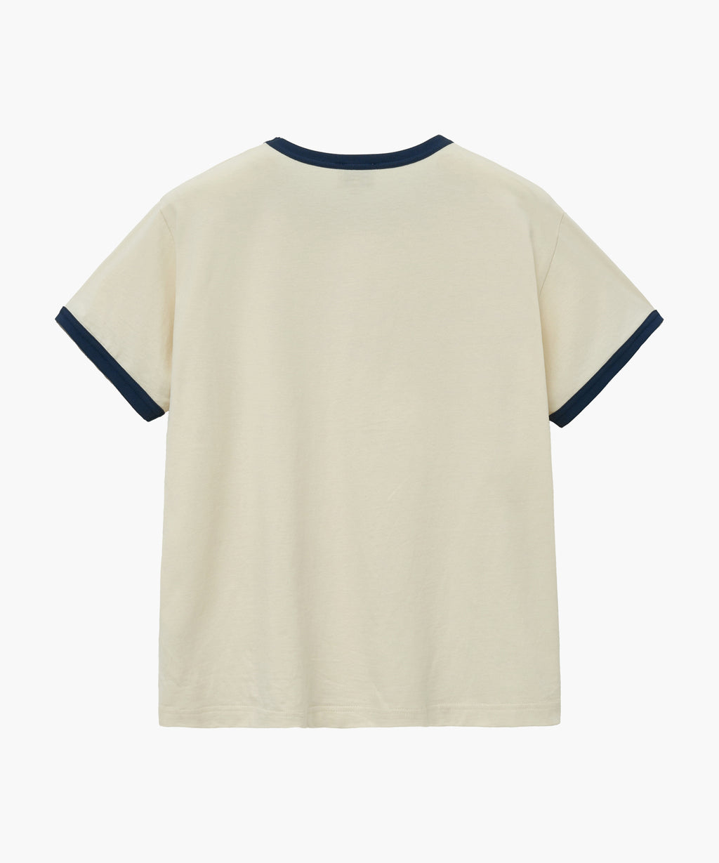 Marithe & Francois Girbaud - Vintage Baseball Ringer Tee (Ivory) product image 6 | TRAB K-Fashion Australia