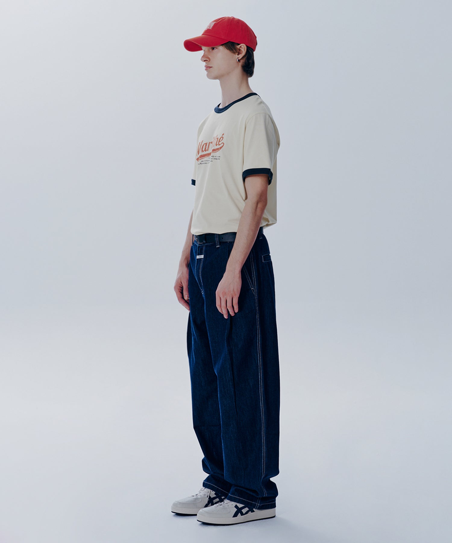 Marithe & Francois Girbaud - Vintage Baseball Ringer Tee (Ivory) product image 3 | TRAB K-Fashion Australia