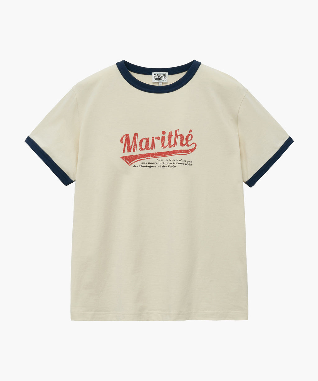 Marithe & Francois Girbaud - Vintage Baseball Ringer Tee (Ivory) product image 5 | TRAB K-Fashion Australia