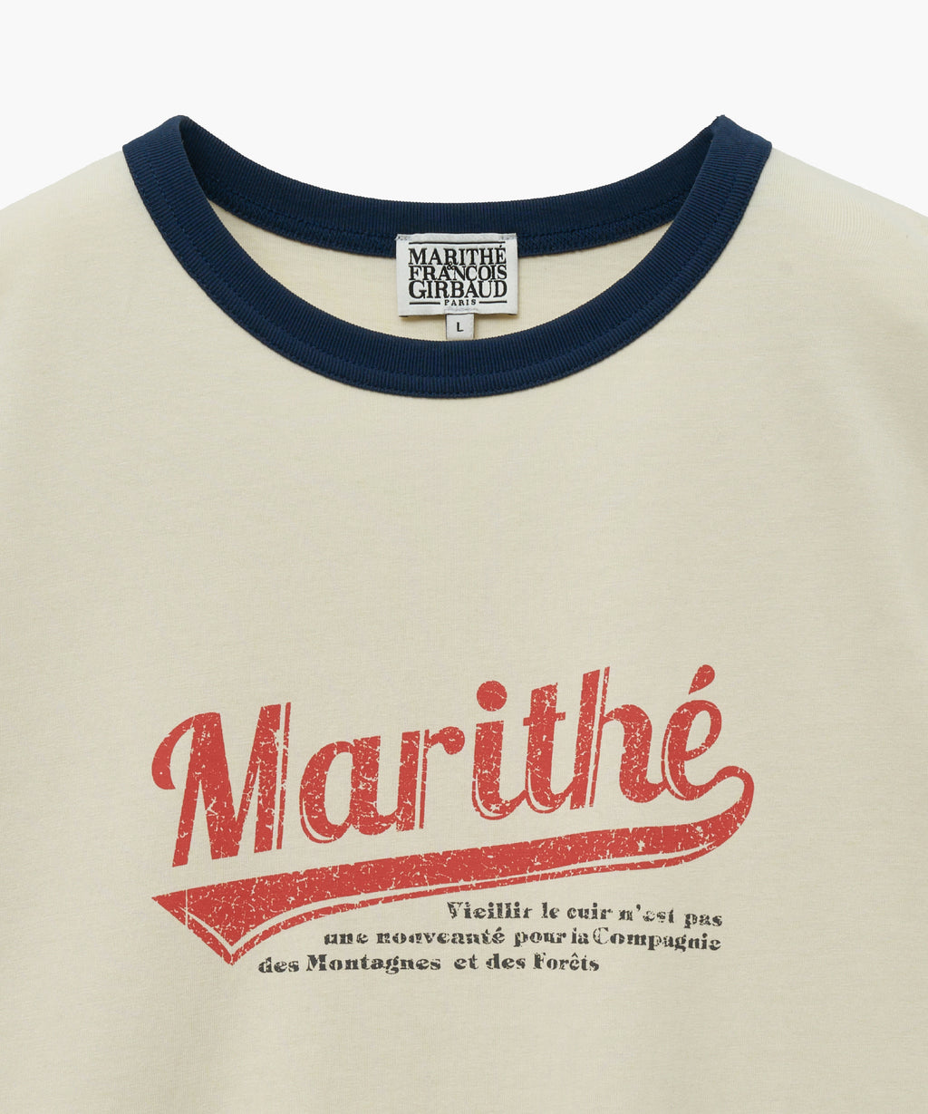 Marithe & Francois Girbaud - Vintage Baseball Ringer Tee (Ivory) product image 7 | TRAB K-Fashion Australia