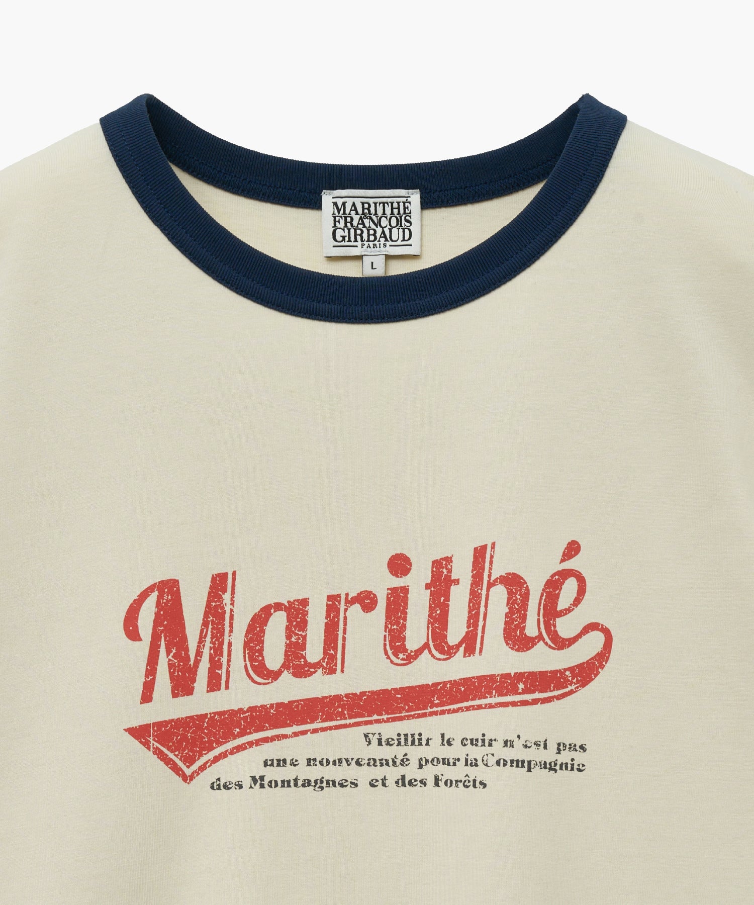 Marithe & Francois Girbaud - Vintage Baseball Ringer Tee (Ivory) product image 7 | TRAB K-Fashion Australia