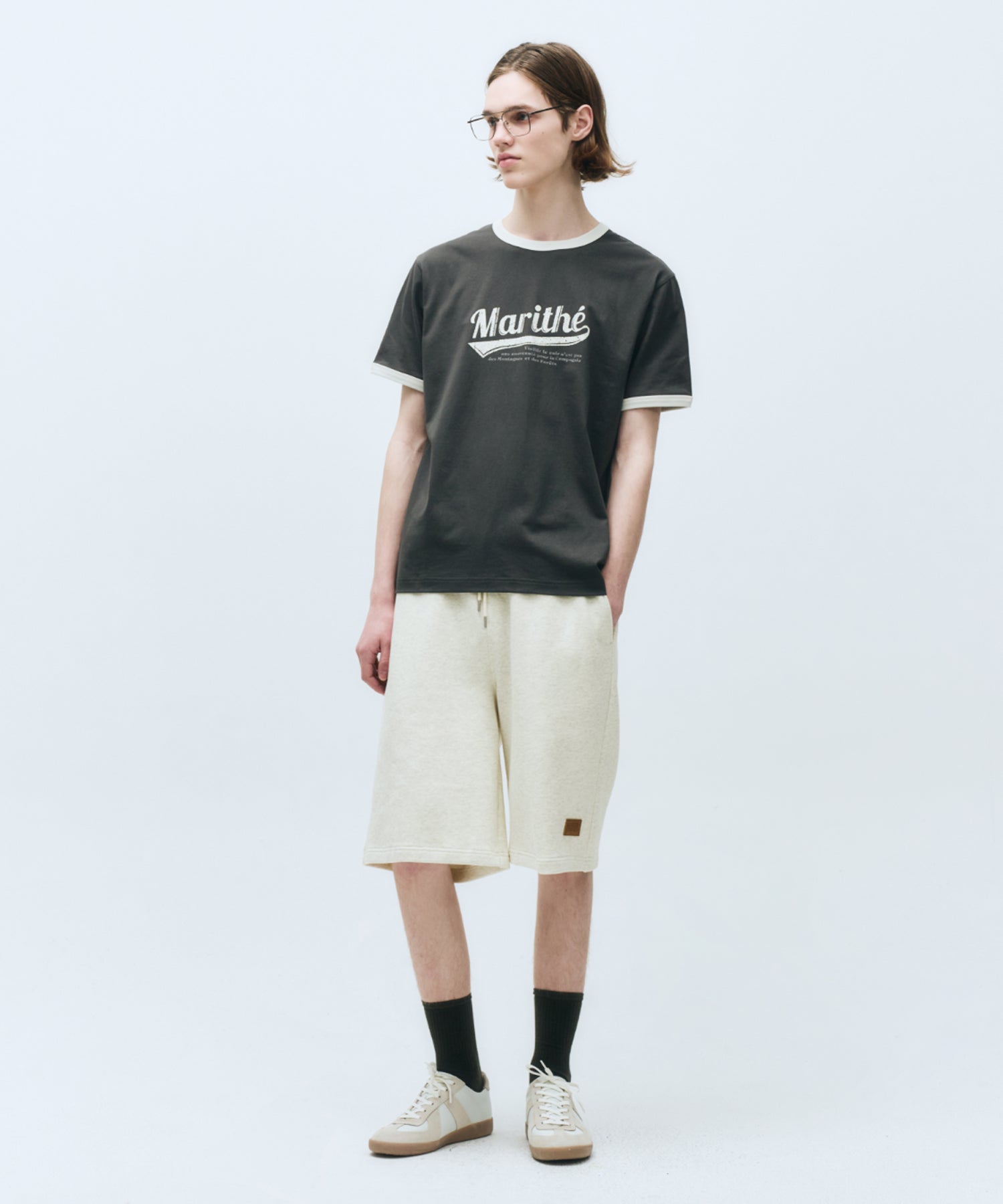 Marithe & Francois Girbaud - Vintage Baseball Ringer Tee (Charcoal) product image 3 | TRAB K-Fashion Australia