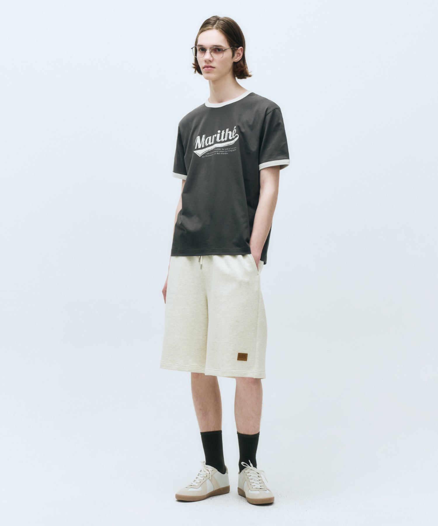 Marithe & Francois Girbaud - Vintage Baseball Ringer Tee (Charcoal) product image 4 | TRAB K-Fashion Australia