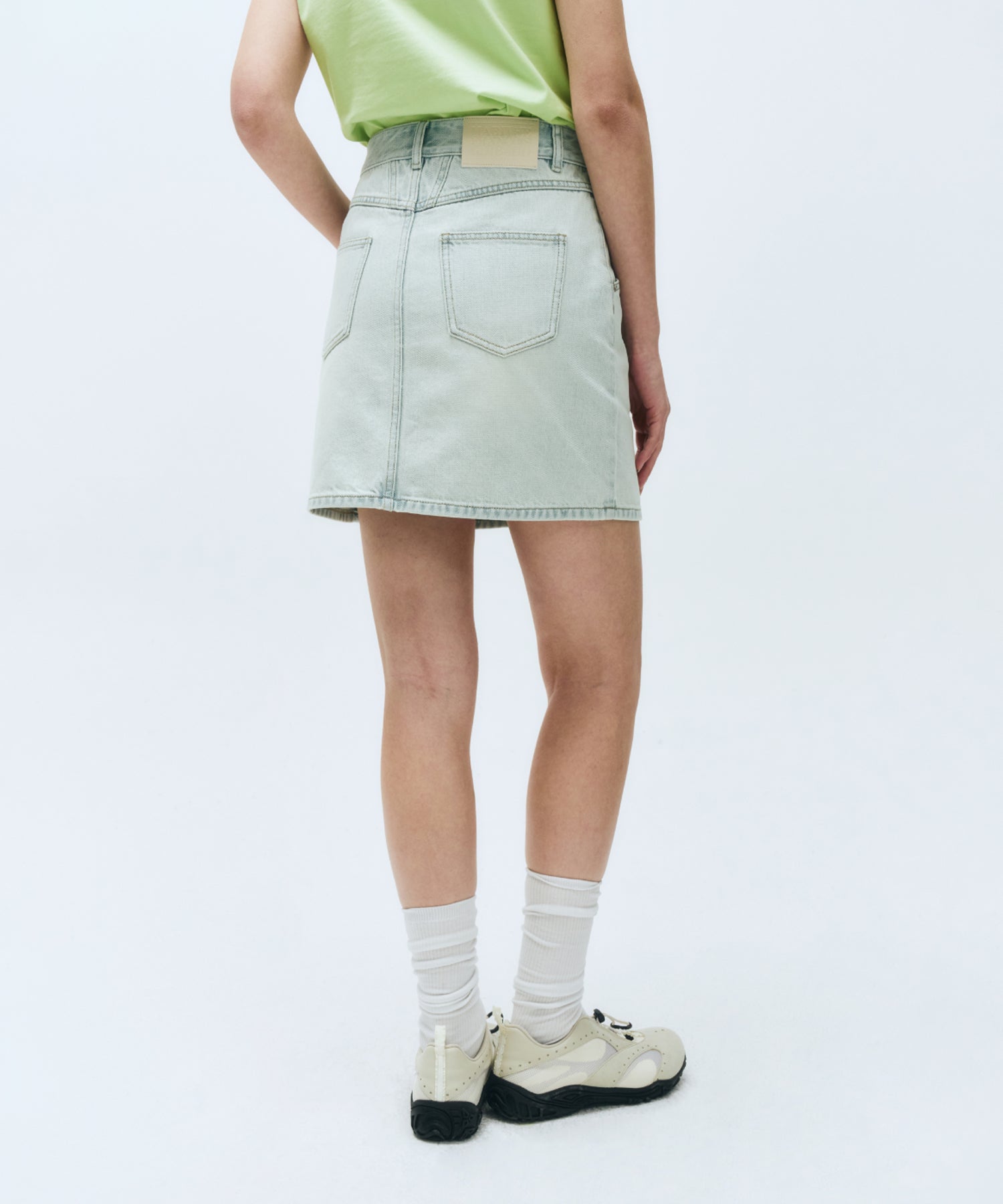 Marithe & Francois Girbaud - Straight Denim Mini Skirt (Light Blue) product image 7 | TRAB K-Fashion Australia