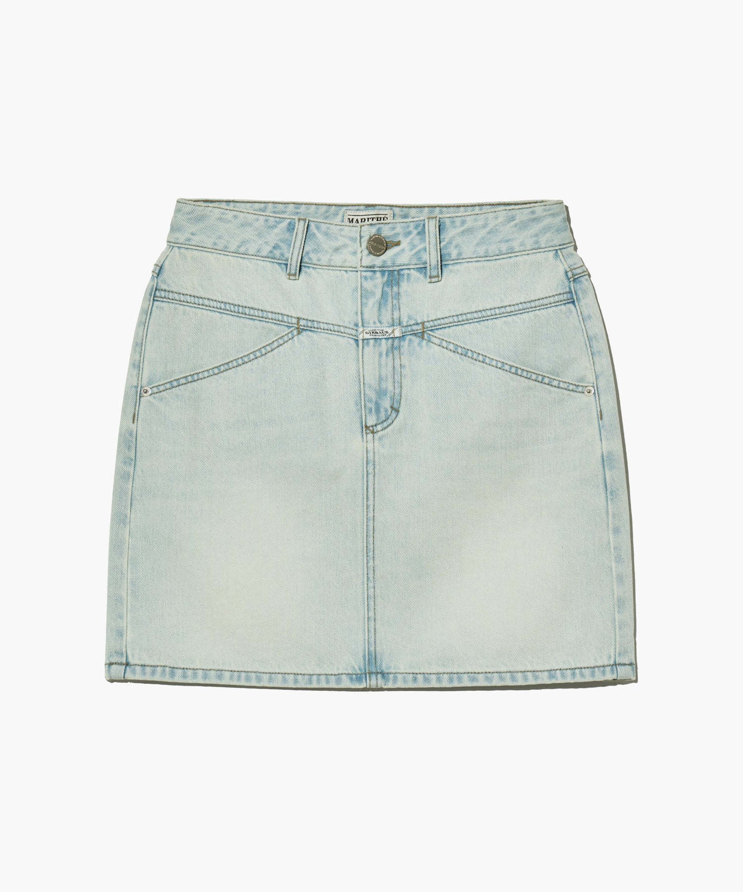 Marithe & Francois Girbaud - Straight Denim Mini Skirt (Light Blue) product image 8 | TRAB K-Fashion Australia
