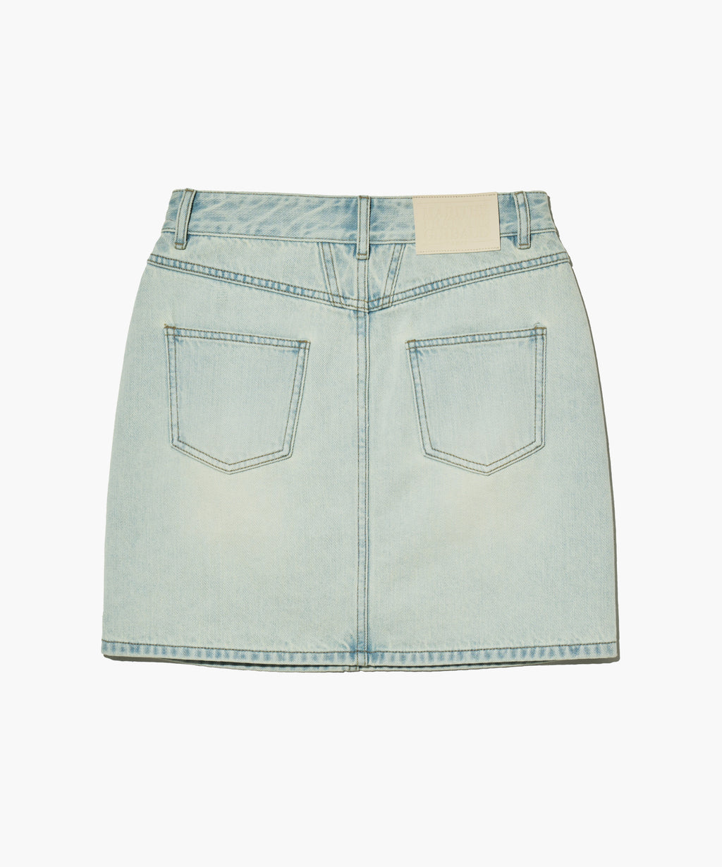 Marithe & Francois Girbaud - Straight Denim Mini Skirt (Light Blue) product image 9 | TRAB K-Fashion Australia