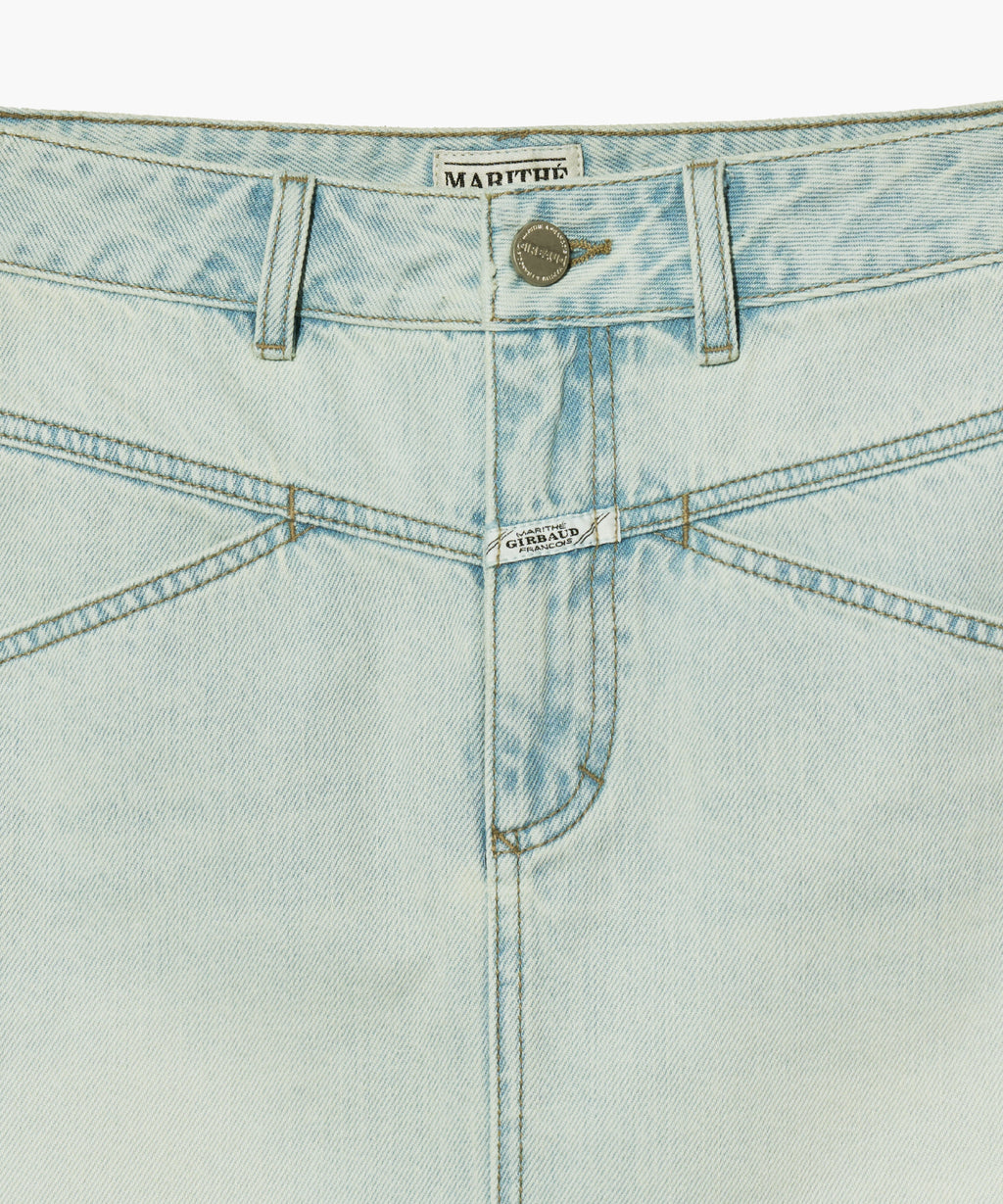 Marithe & Francois Girbaud - Straight Denim Mini Skirt (Light Blue) product image 10 | TRAB K-Fashion Australia