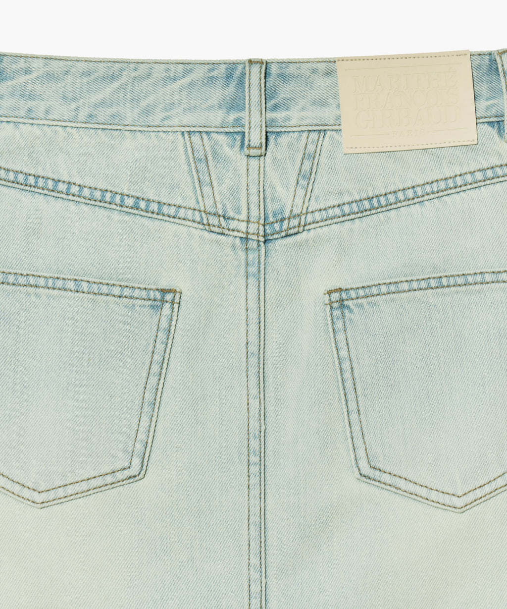 Marithe & Francois Girbaud - Straight Denim Mini Skirt (Light Blue) product image 11 | TRAB K-Fashion Australia