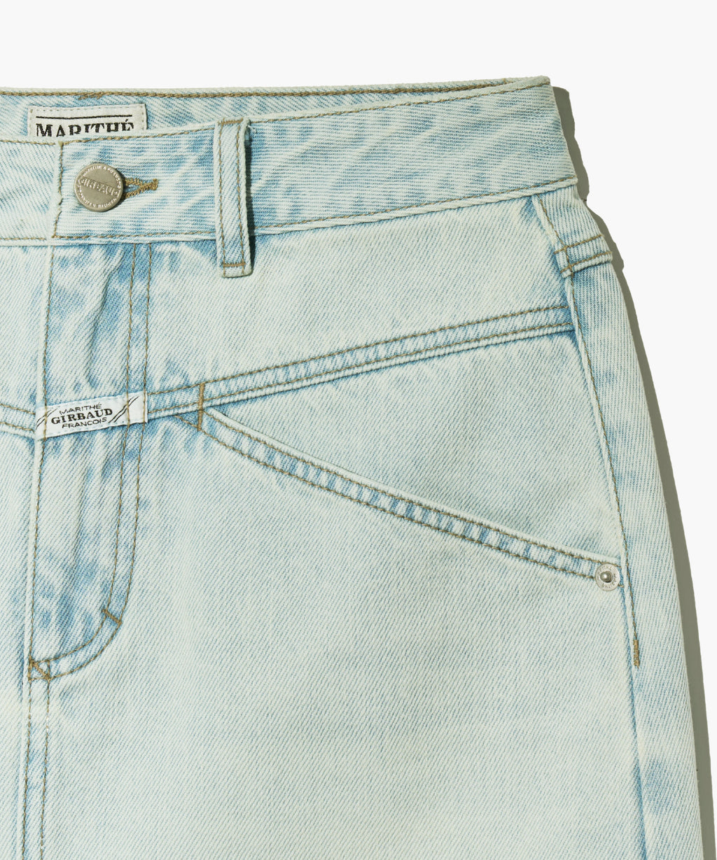 Marithe & Francois Girbaud - Straight Denim Mini Skirt (Light Blue) product image 12 | TRAB K-Fashion Australia