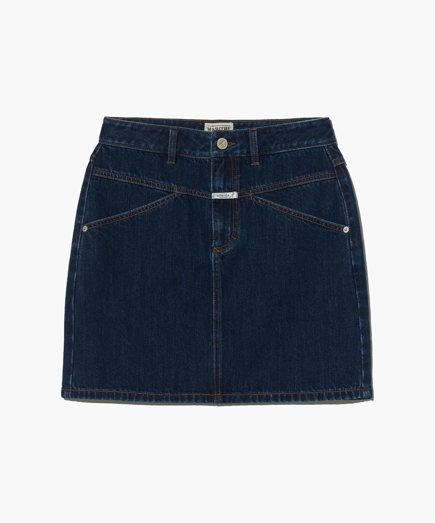 Marithe & Francois Girbaud - Straight Denim Mini Skirt (Dark Blue) product image 7 | TRAB K-Fashion Australia