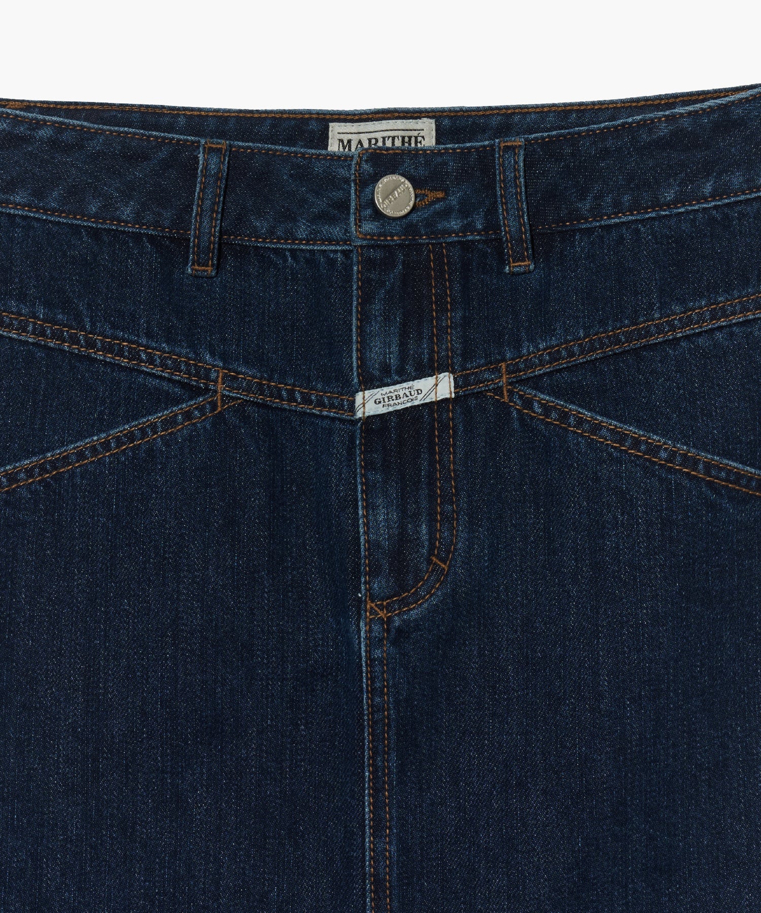 Marithe & Francois Girbaud - Straight Denim Mini Skirt (Dark Blue) product image 9 | TRAB K-Fashion Australia