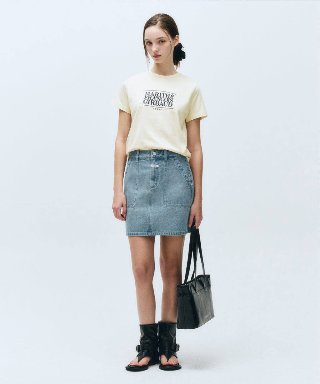Marithe & Francois Girbaud - Fatigue Denim Skirt (Blue) product image 3 | TRAB K-Fashion Australia
