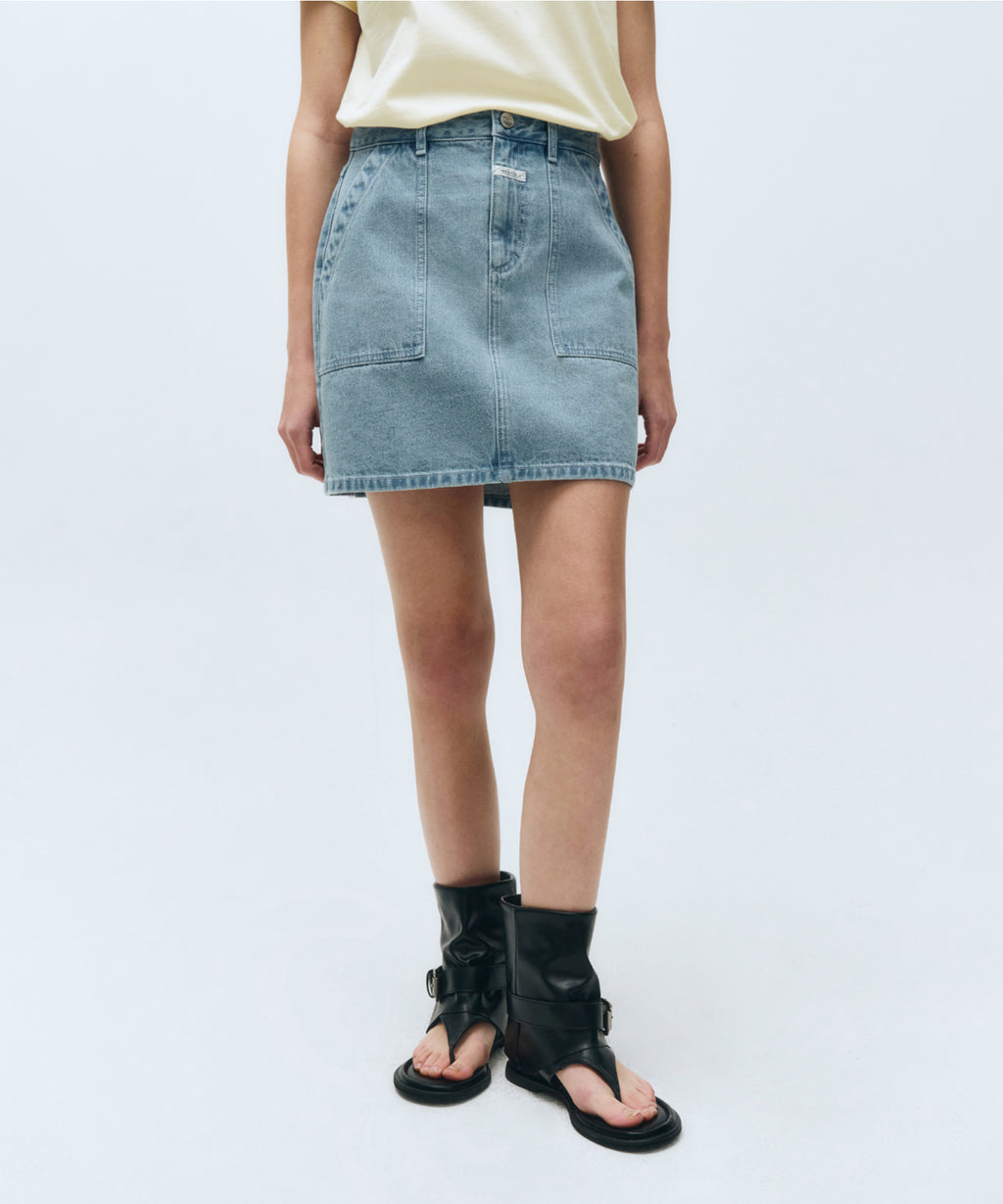 Marithe & Francois Girbaud - Fatigue Denim Skirt (Blue) product image 4 | TRAB K-Fashion Australia