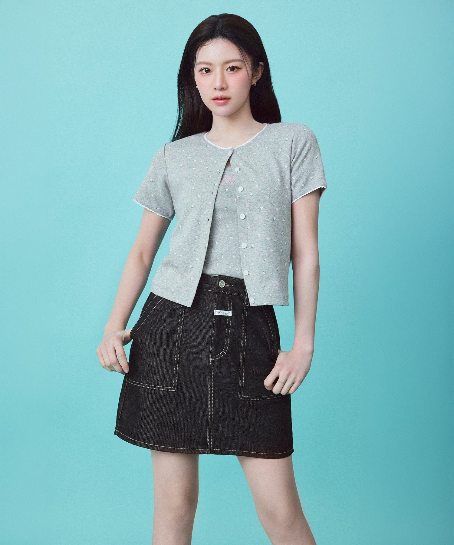 Marithe & Francois Girbaud - Fatigue Denim Skirt (Dark Blue) product image 1 | TRAB K-Fashion Australia
