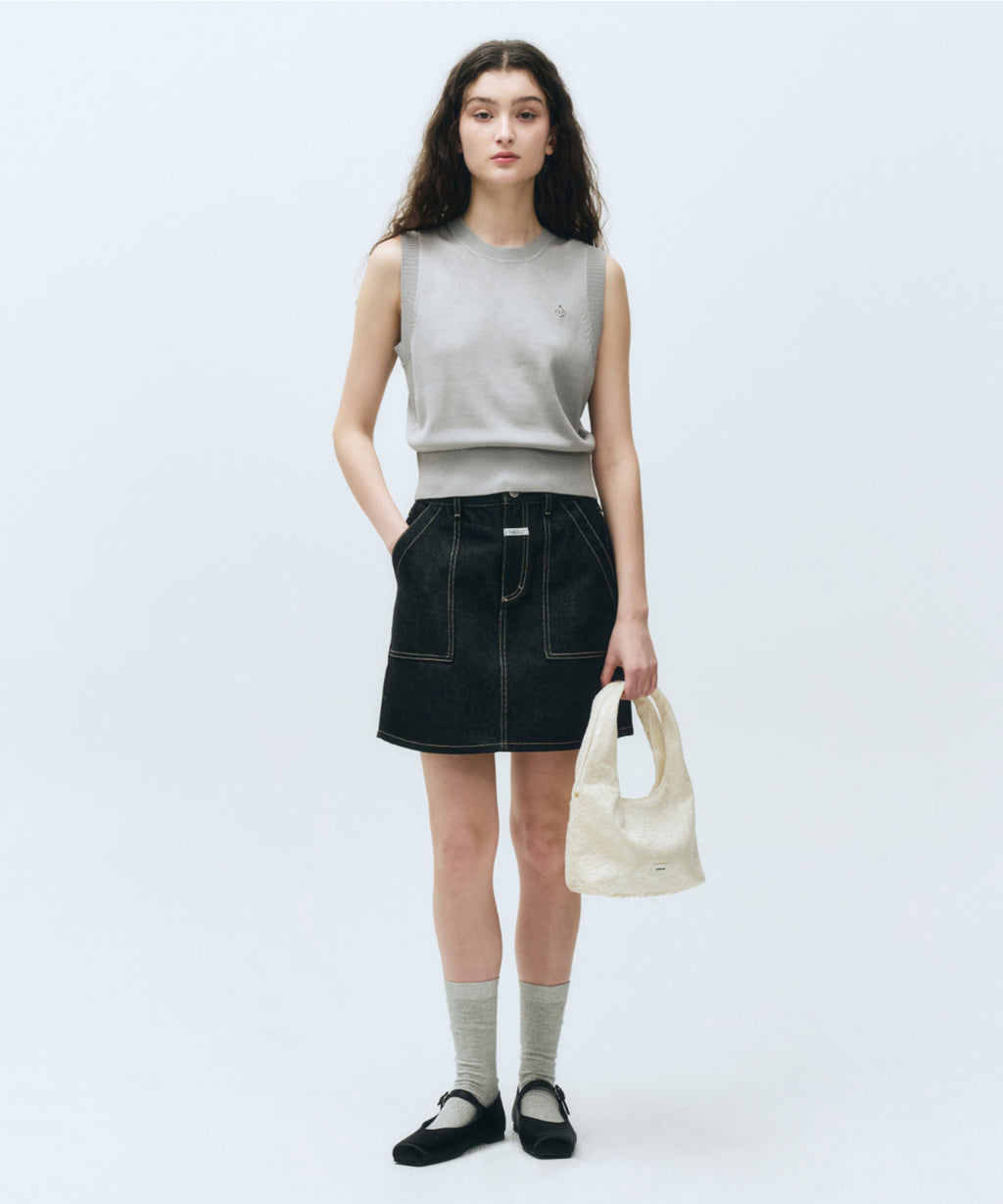 Marithe & Francois Girbaud - Fatigue Denim Skirt (Dark Blue) product image 3 | TRAB K-Fashion Australia