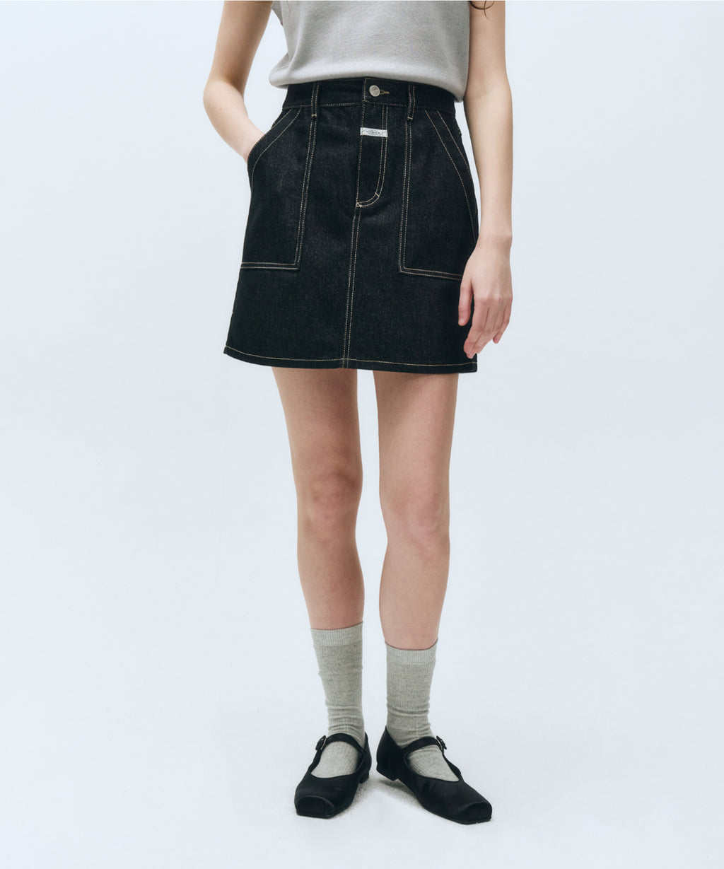 Marithe & Francois Girbaud - Fatigue Denim Skirt (Dark Blue) product image 5 | TRAB K-Fashion Australia