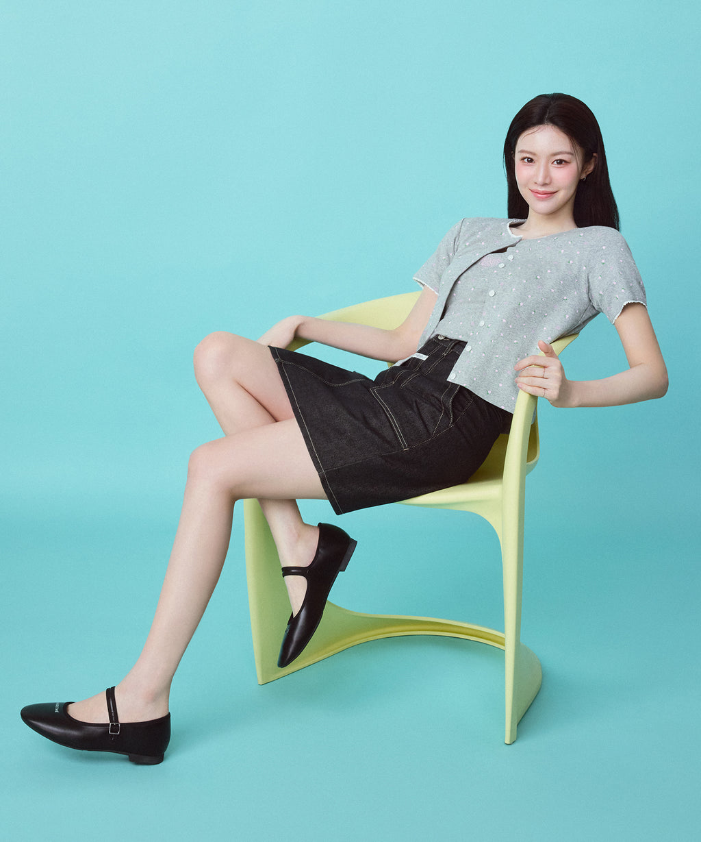 Marithe & Francois Girbaud - Fatigue Denim Skirt (Dark Blue) product image 2 | TRAB K-Fashion Australia