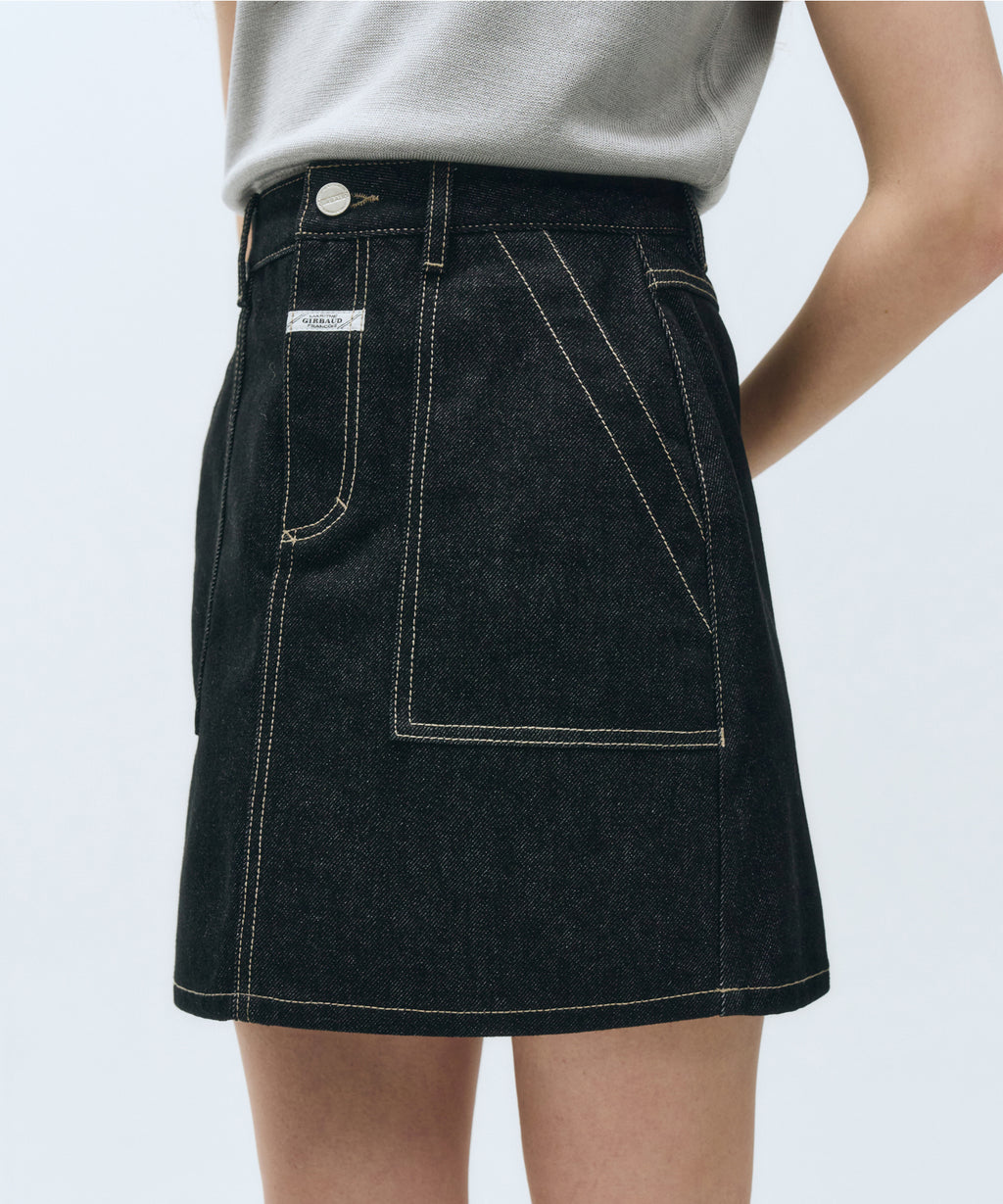 Marithe & Francois Girbaud - Fatigue Denim Skirt (Dark Blue) product image 7 | TRAB K-Fashion Australia