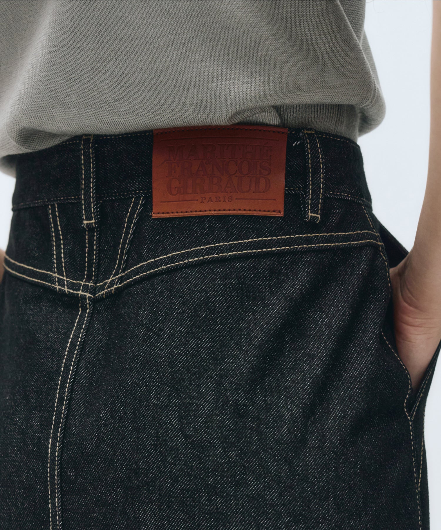 Marithe & Francois Girbaud - Fatigue Denim Skirt (Dark Blue) product image 8 | TRAB K-Fashion Australia