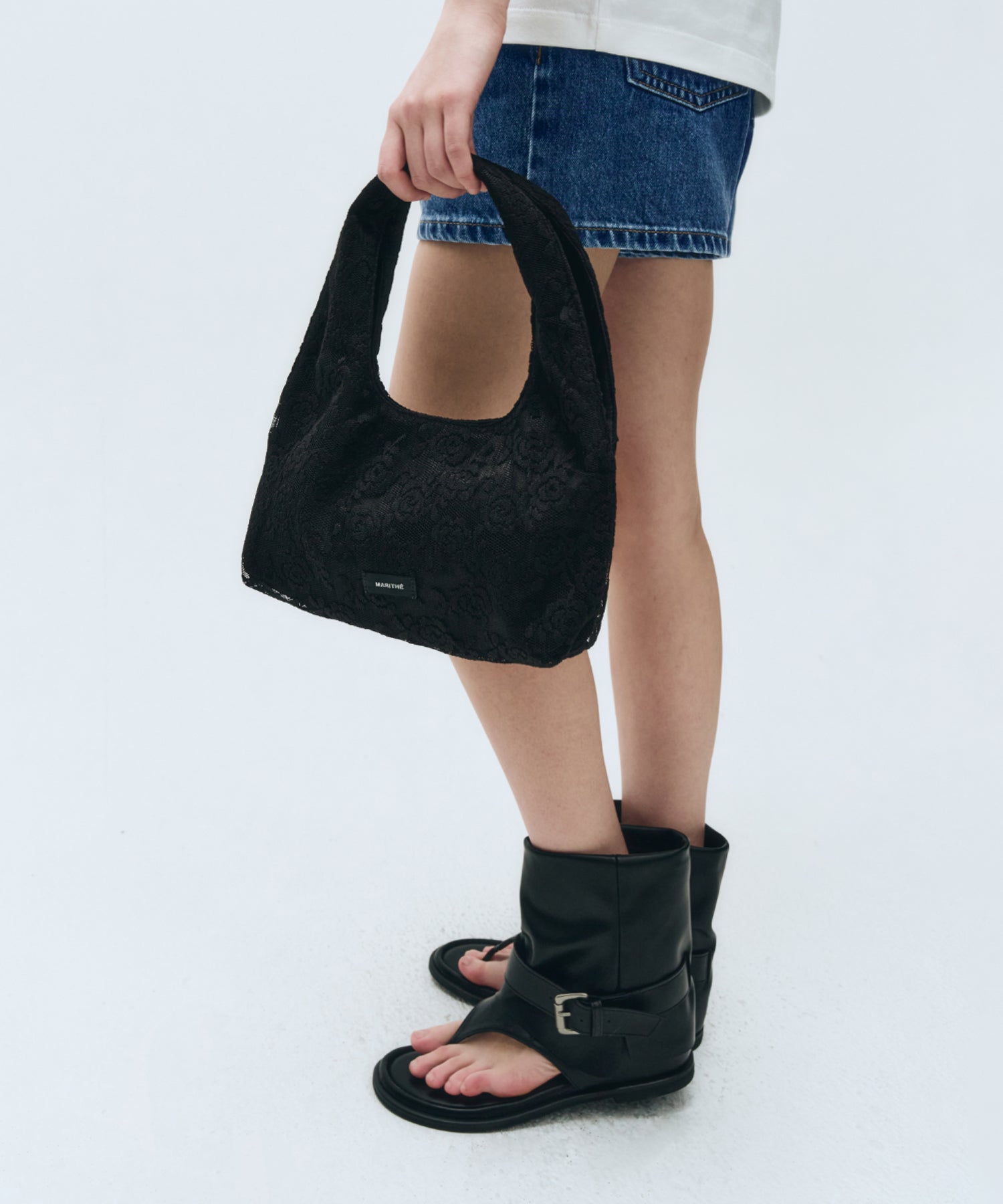 Marithe & Francois Girbaud - Regular Logo Layered Tote Bag (Black) product image 10 | TRAB K-Fashion Australia
