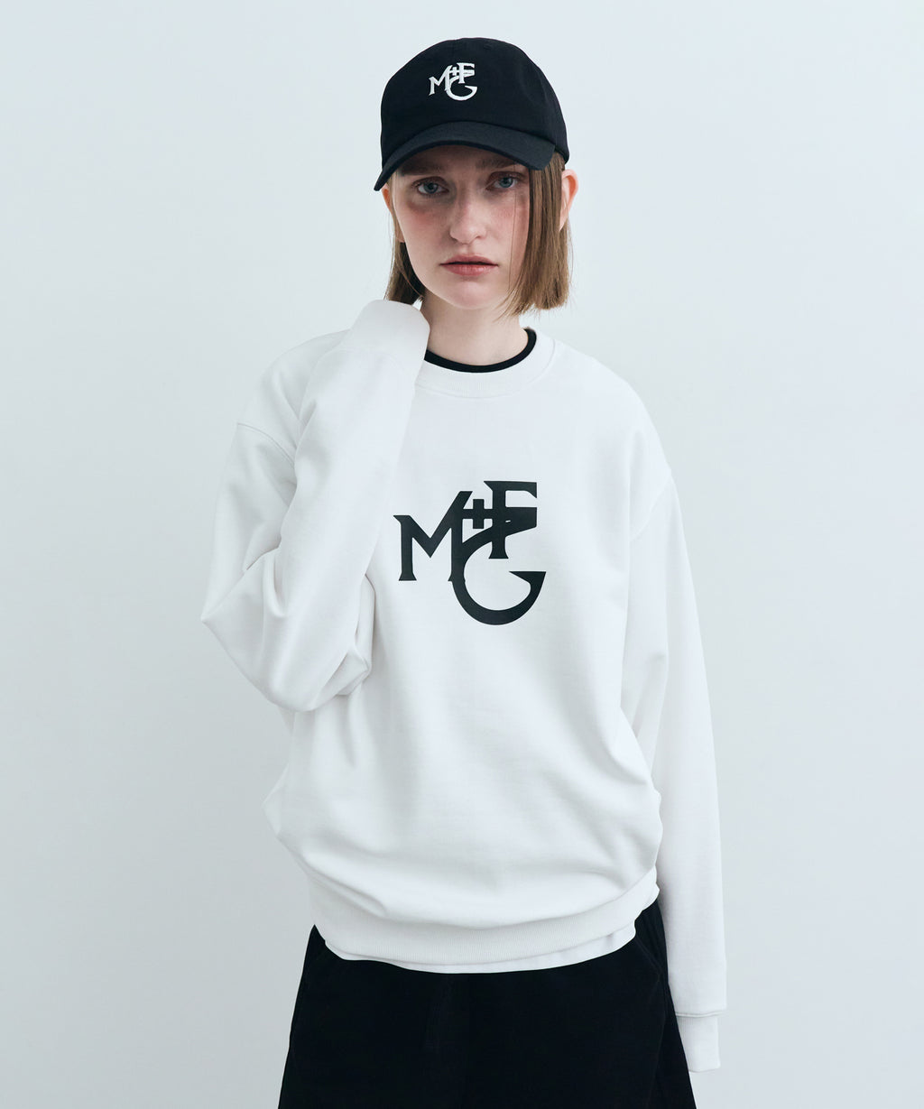 Marithe & Francois Girbaud - Monogramme M+fg Logo Sweatshirt (White) product image 1 | TRAB K-Fashion Australia