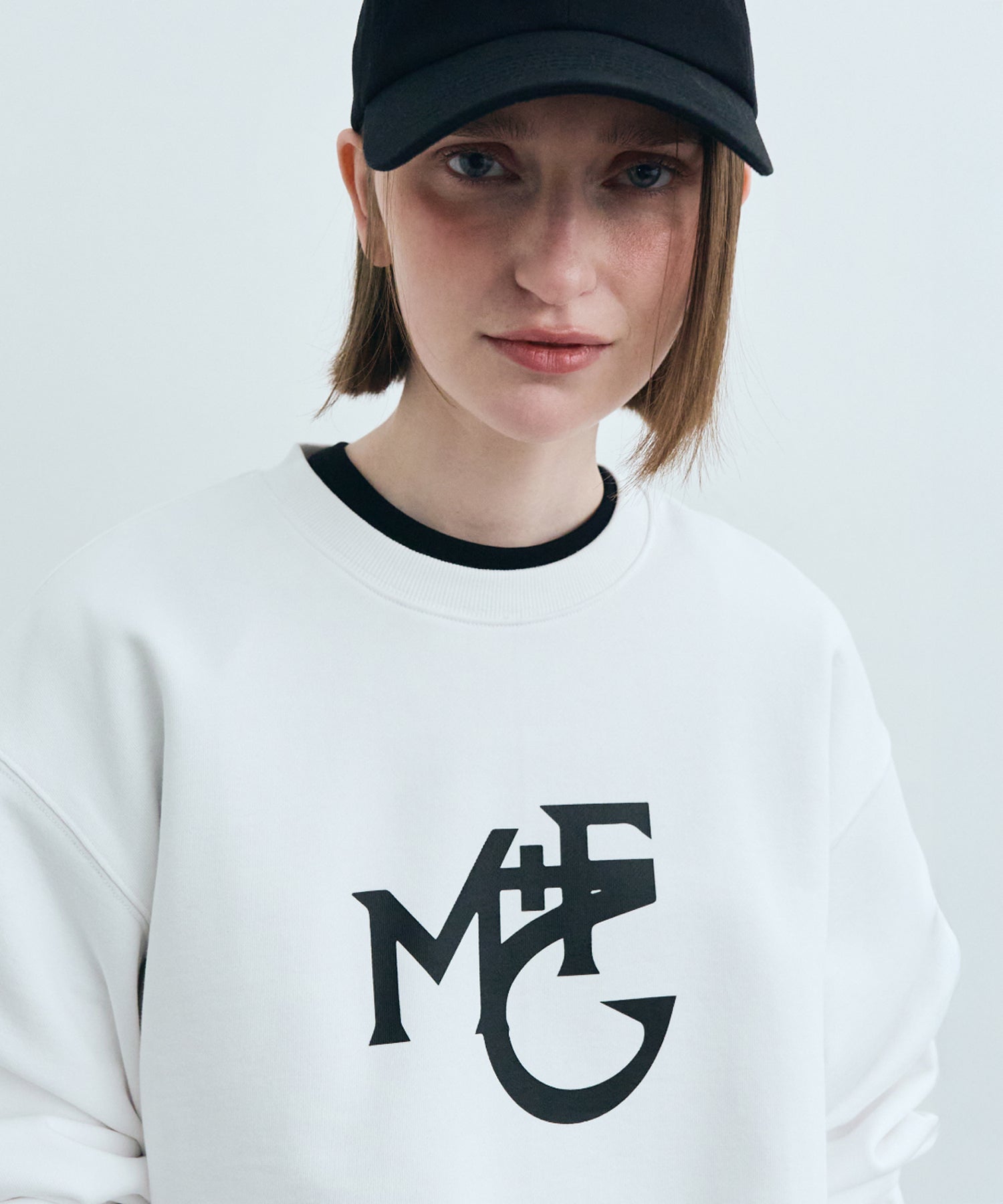 Marithe & Francois Girbaud - Monogramme M+fg Logo Sweatshirt (White) product image 2 | TRAB K-Fashion Australia