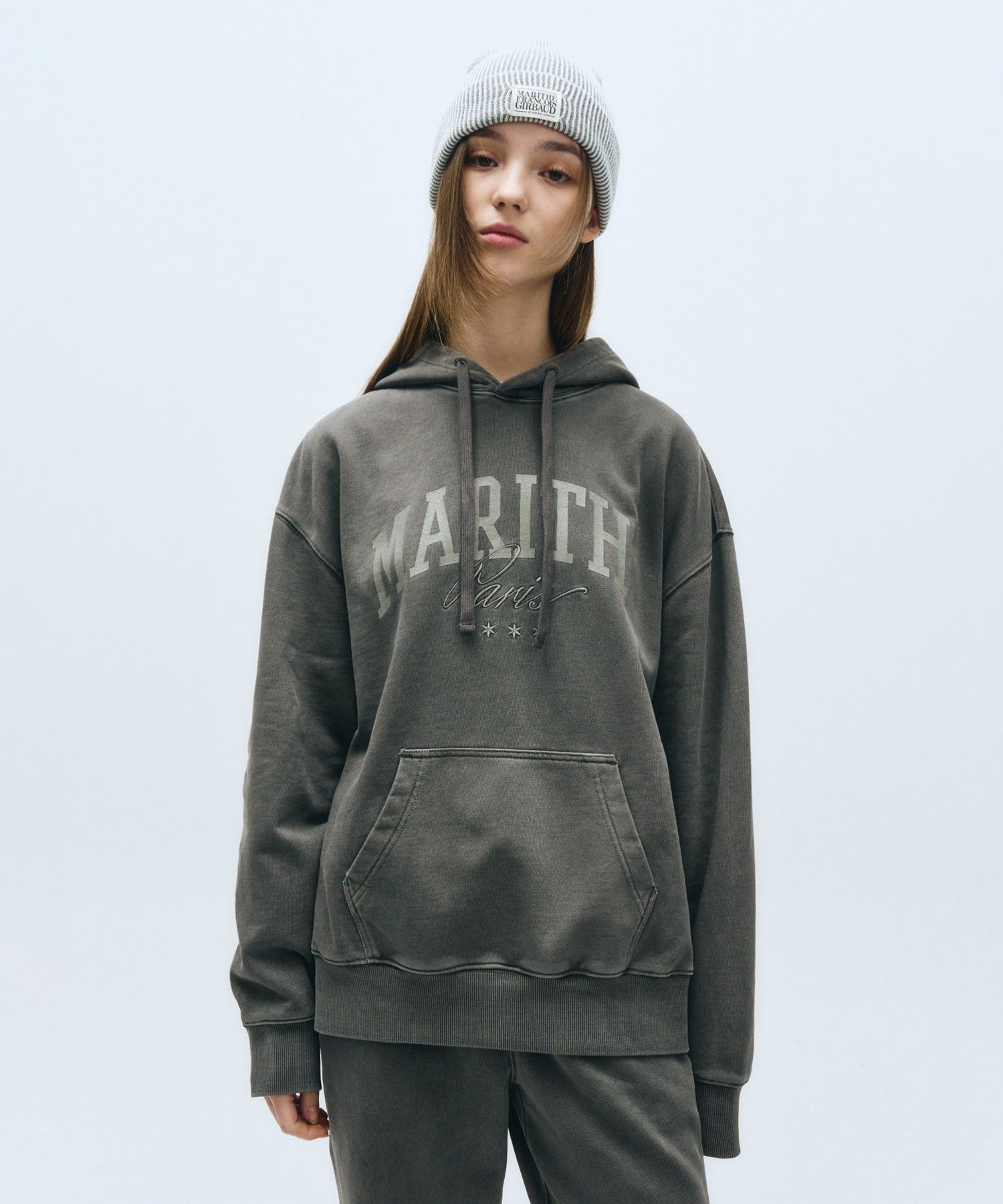 Marithe & Francois Girbaud - Pigment Oversized Hoodie (Charcoal) product image 1 | TRAB K-Fashion Australia