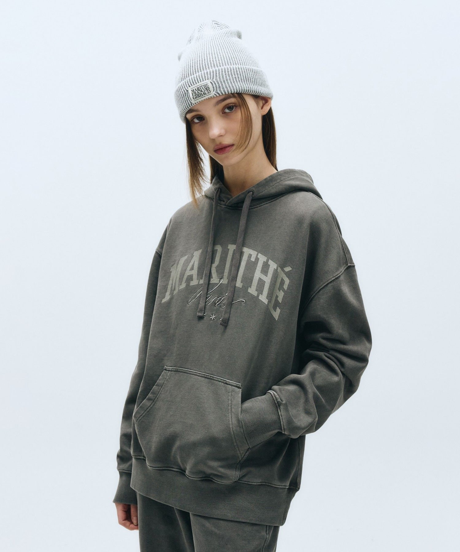 Marithe & Francois Girbaud - Pigment Oversized Hoodie (Charcoal) product image 2 | TRAB K-Fashion Australia