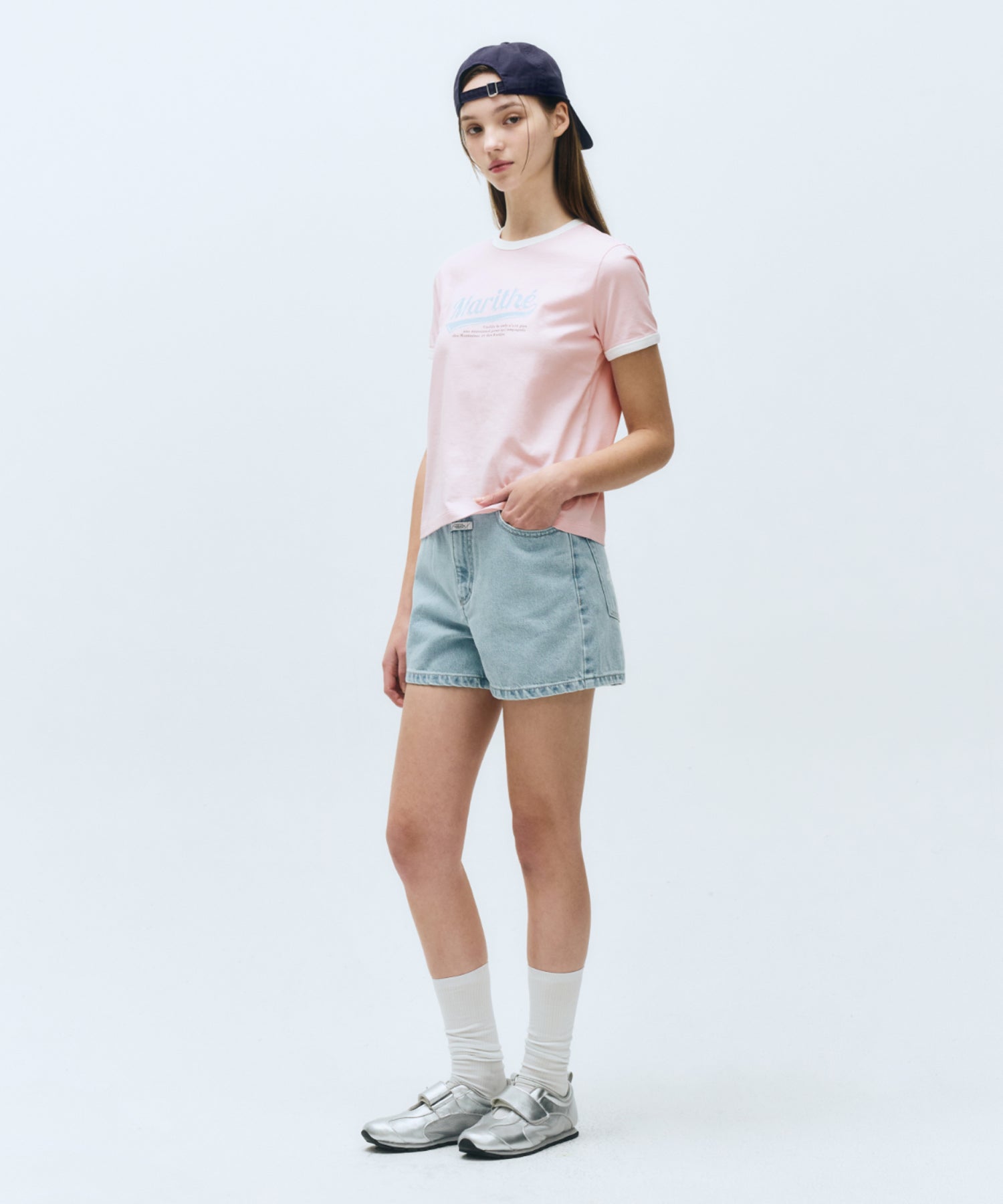 Marithe & Francois Girbaud - Vintage Baseball Ringer Tee (Pink) product image 5 | TRAB K-Fashion Australia