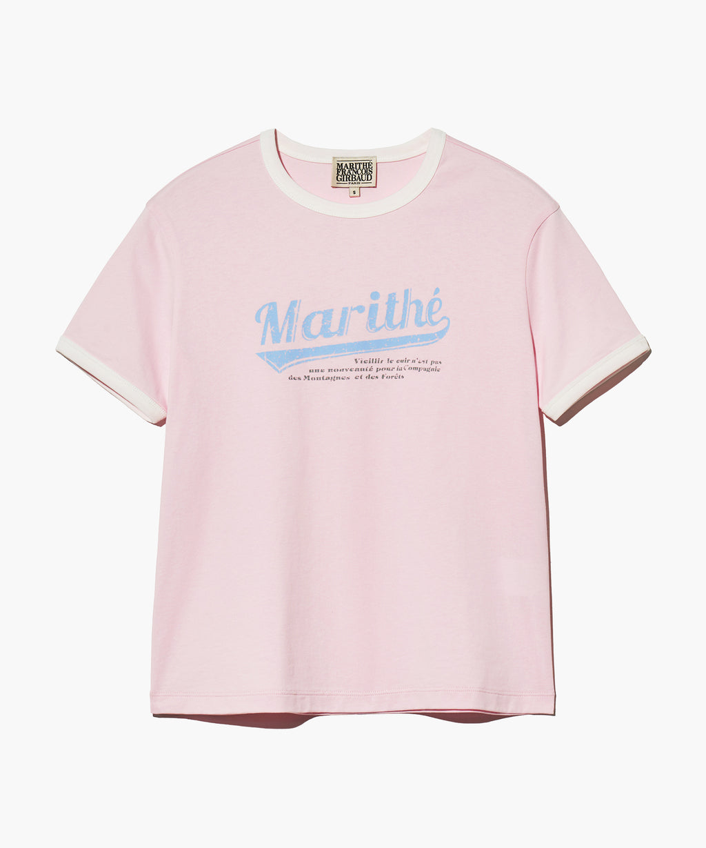 Marithe & Francois Girbaud - Vintage Baseball Ringer Tee (Pink) product image 7 | TRAB K-Fashion Australia