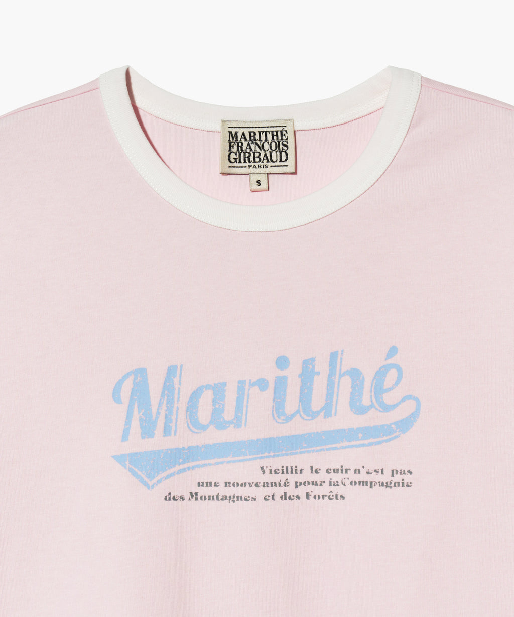 Marithe & Francois Girbaud - Vintage Baseball Ringer Tee (Pink) product image 9 | TRAB K-Fashion Australia