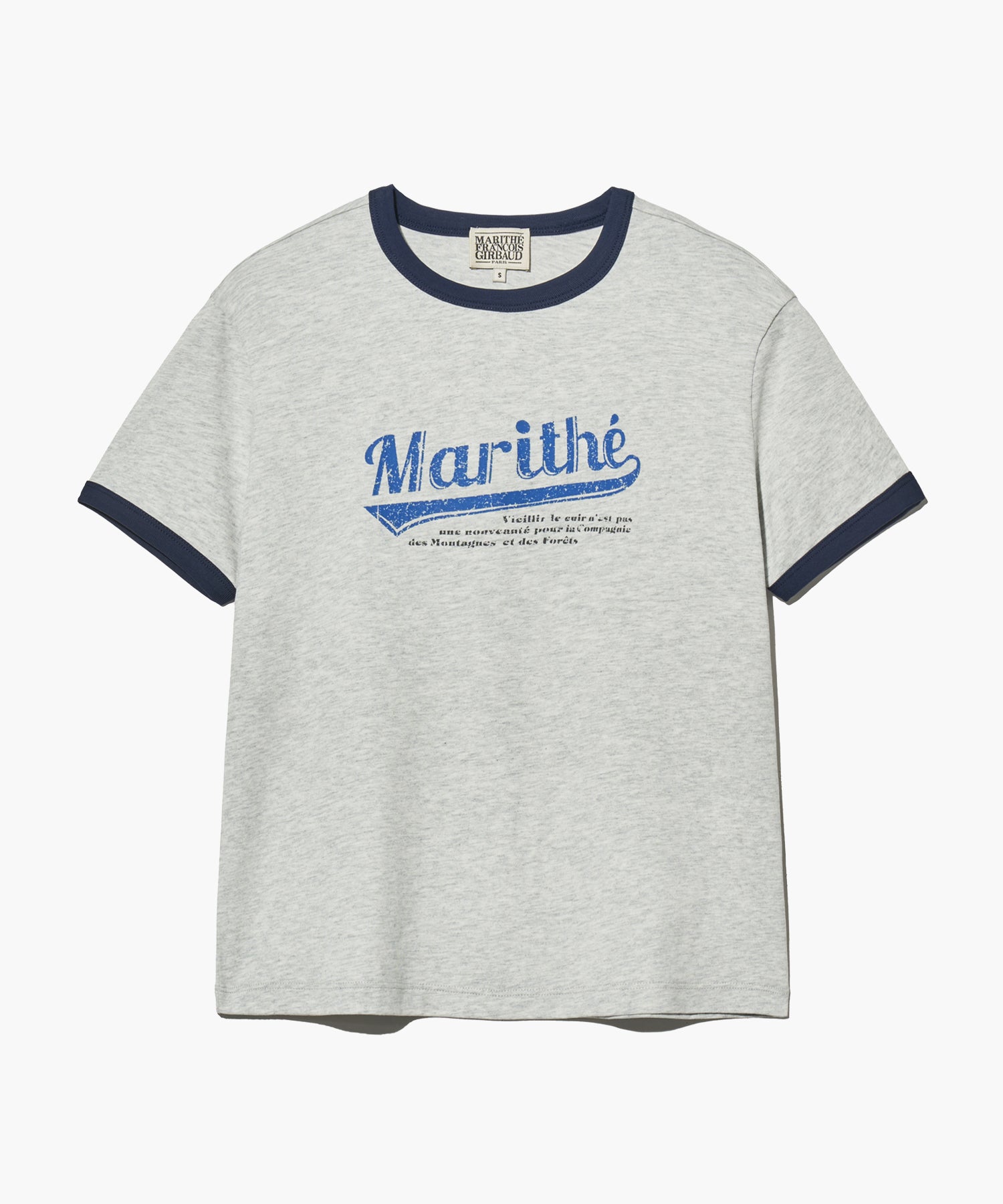 Marithe & Francois Girbaud - Vintage Baseball Ringer Tee (Light Heather Gray) product image 1 | TRAB K-Fashion Australia