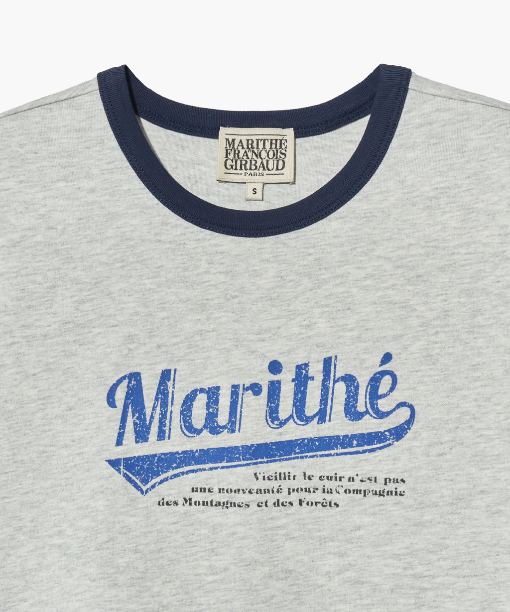 Marithe & Francois Girbaud - Vintage Baseball Ringer Tee (Light Heather Gray) product image 3 | TRAB K-Fashion Australia