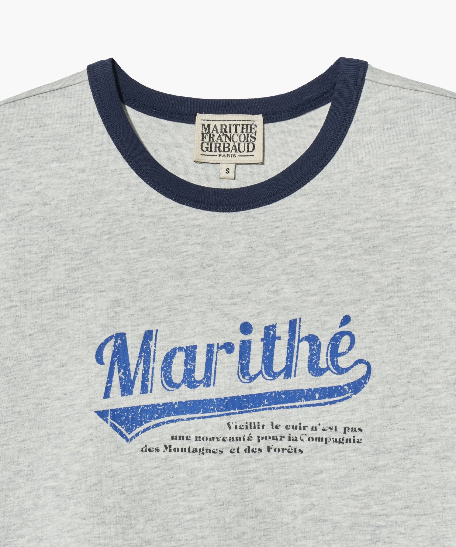 Marithe & Francois Girbaud - Vintage Baseball Ringer Tee (Light Heather Gray) product image 3 | TRAB K-Fashion Australia