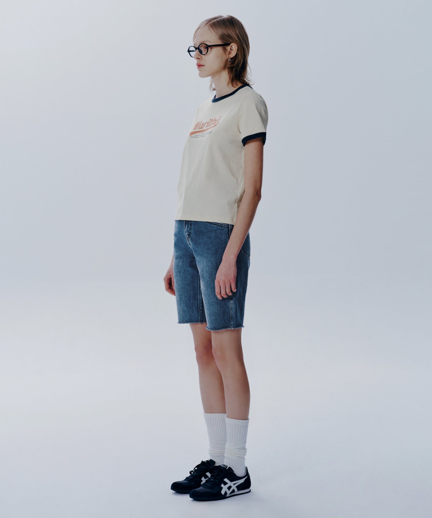 Marithe & Francois Girbaud - Vintage Baseball Ringer Tee (Ivory) product image 4 | TRAB K-Fashion Australia