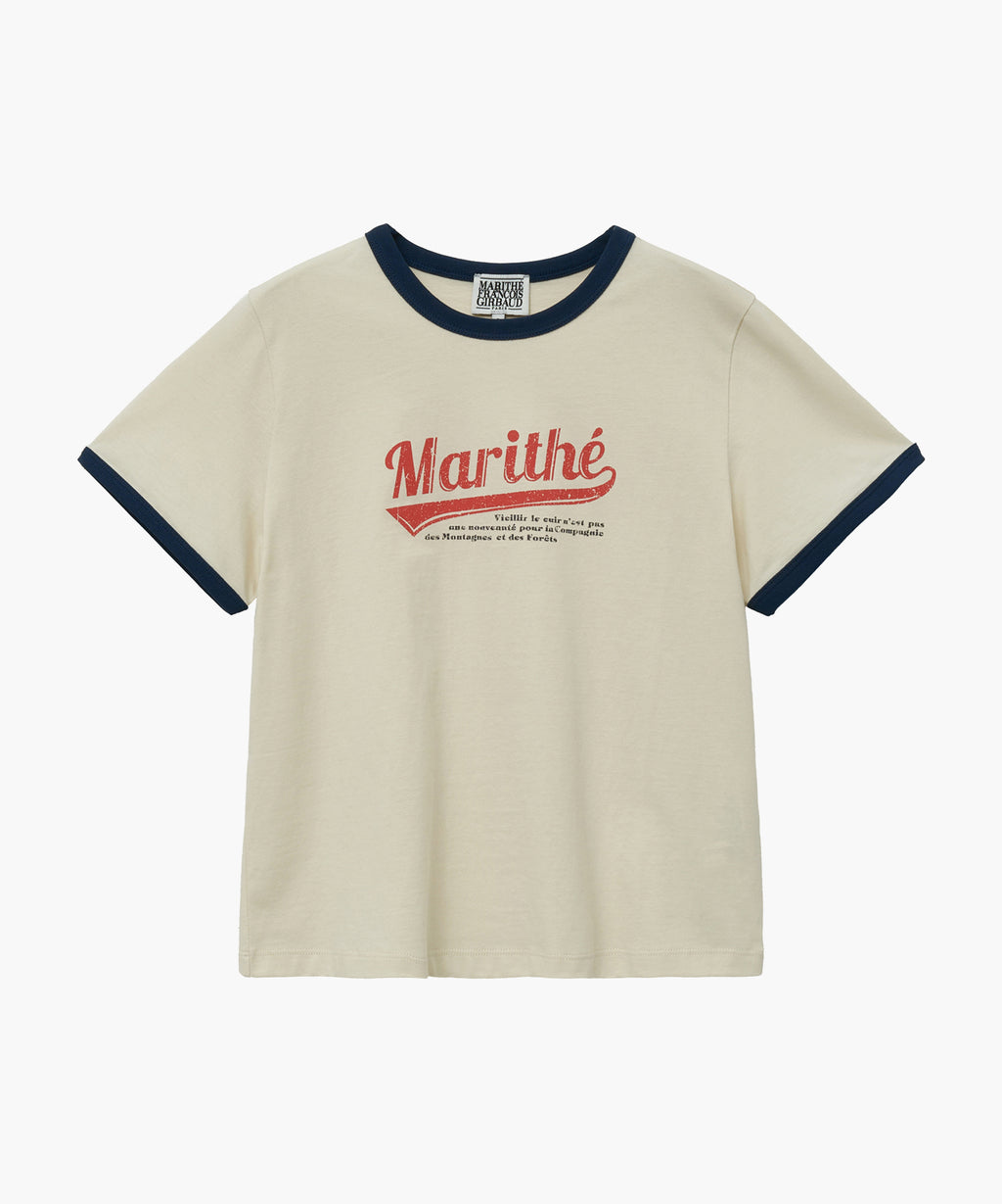 Marithe & Francois Girbaud - Vintage Baseball Ringer Tee (Ivory) product image 6 | TRAB K-Fashion Australia