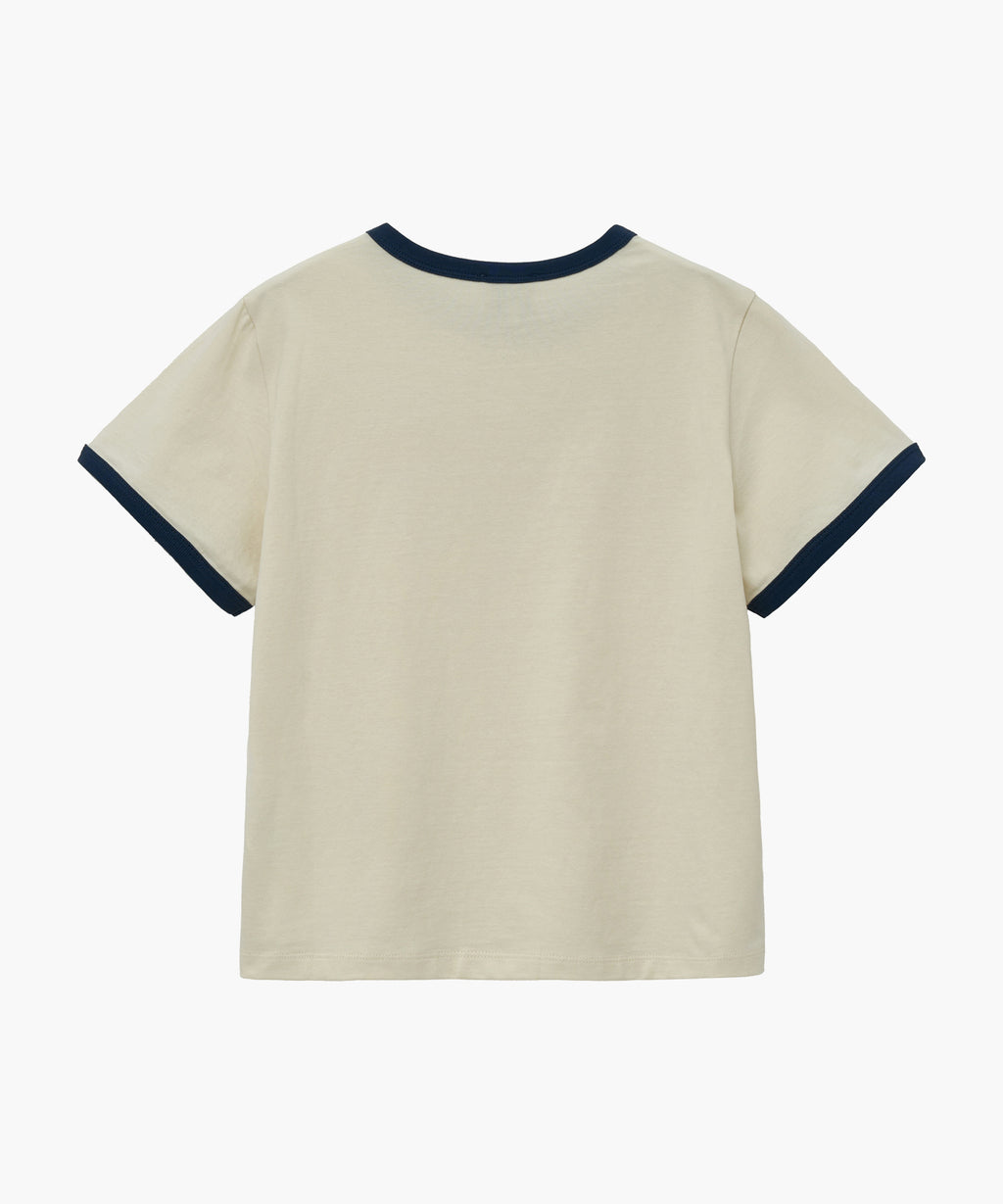 Marithe & Francois Girbaud - Vintage Baseball Ringer Tee (Ivory) product image 7 | TRAB K-Fashion Australia
