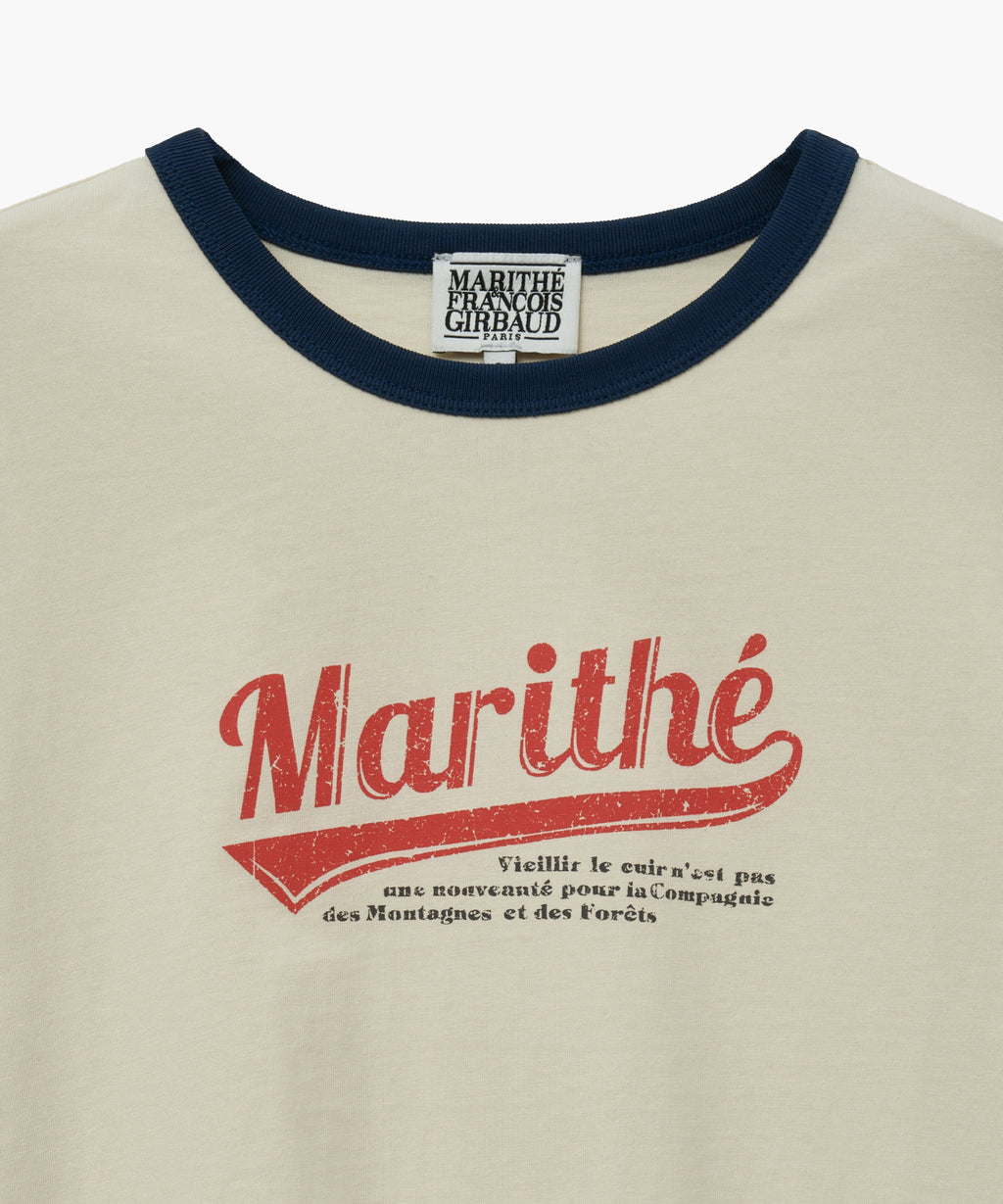 Marithe & Francois Girbaud - Vintage Baseball Ringer Tee (Ivory) product image 8 | TRAB K-Fashion Australia