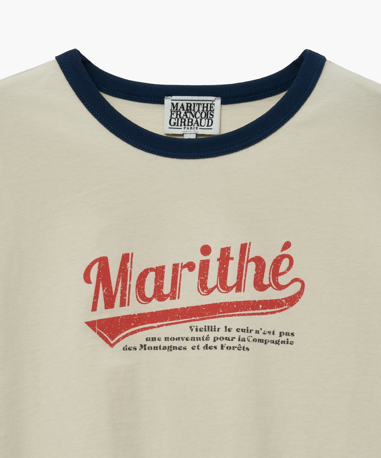 Marithe & Francois Girbaud - Vintage Baseball Ringer Tee (Ivory) product image 8 | TRAB K-Fashion Australia