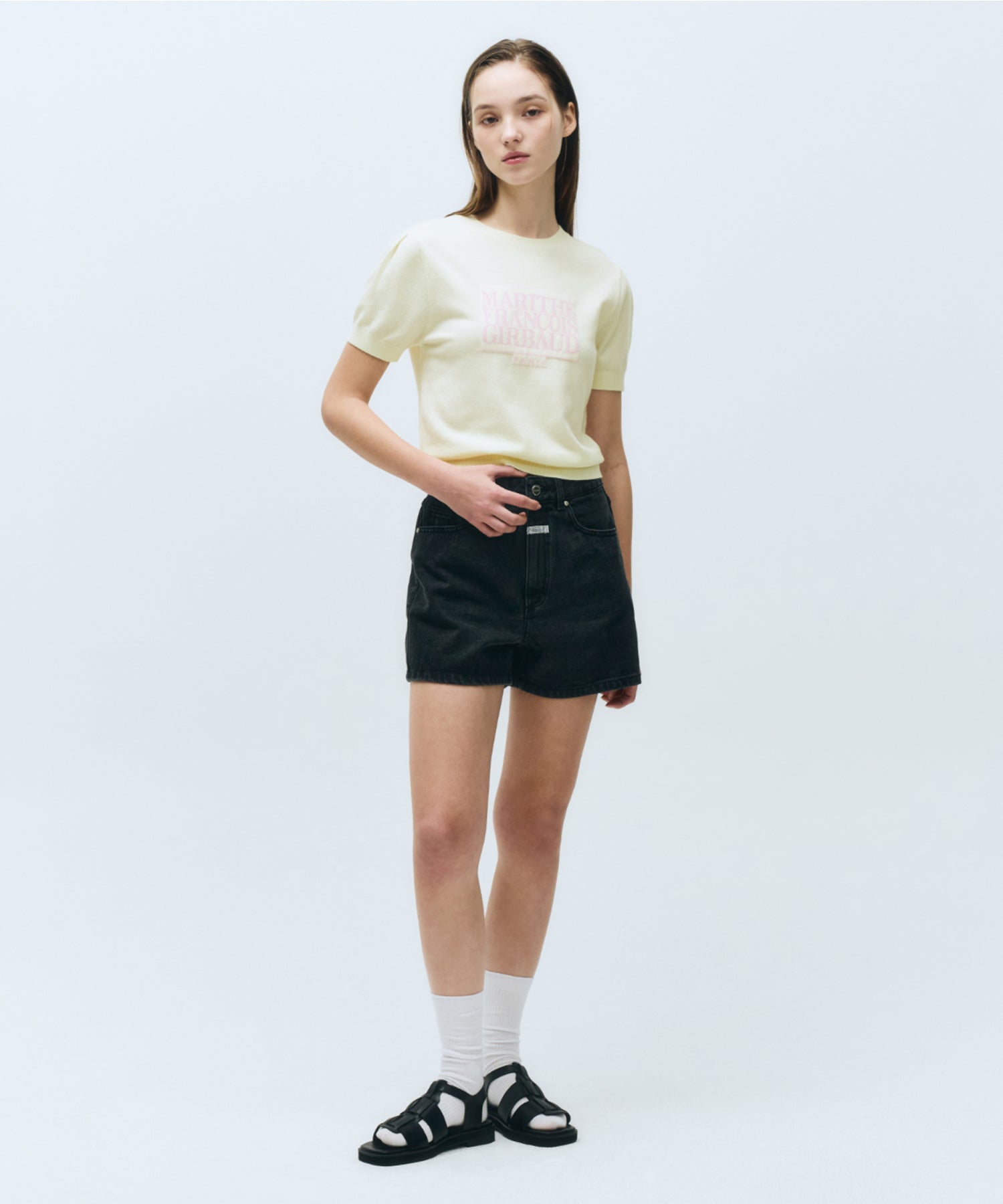 Marithe & Francois Girbaud - Denim Shorts (Black) product image 2 | TRAB K-Fashion Australia