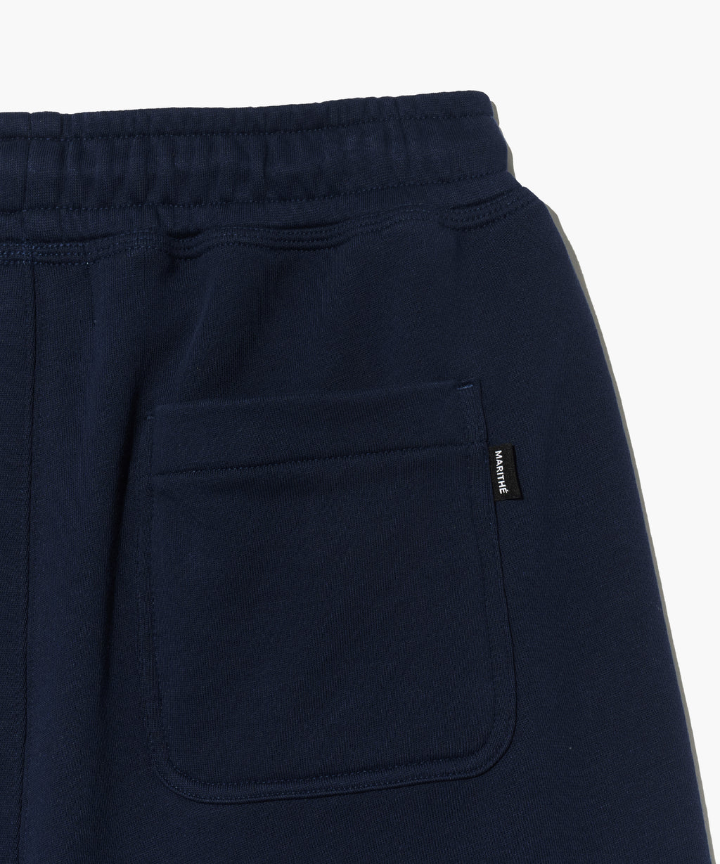 Marithe & Francois Girbaud - Classic Logo Leather Patch Sweat Shorts (Navy) product image 12 | TRAB K-Fashion Australia